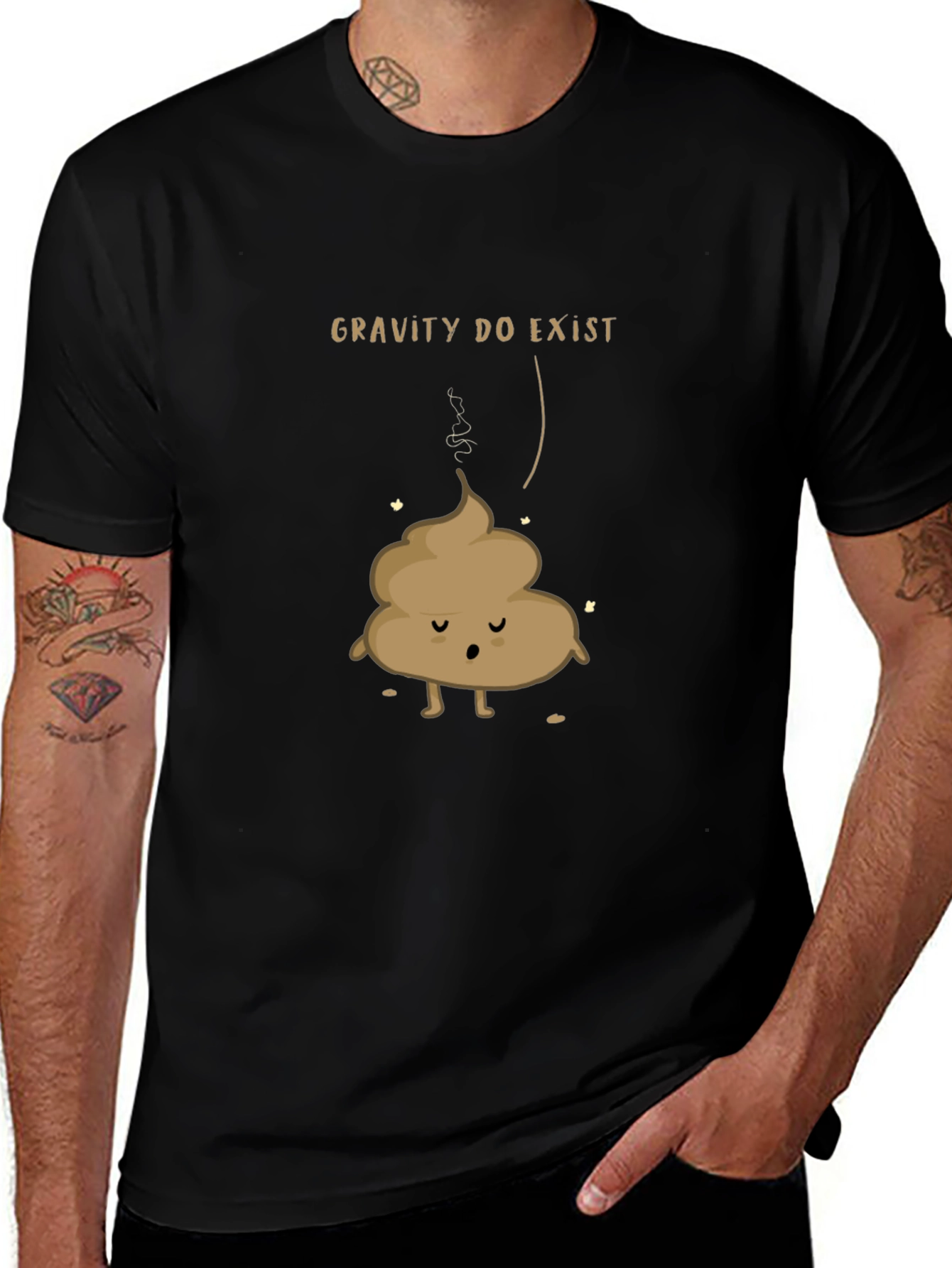 Gravity Poop T-Shirt - Funny Design