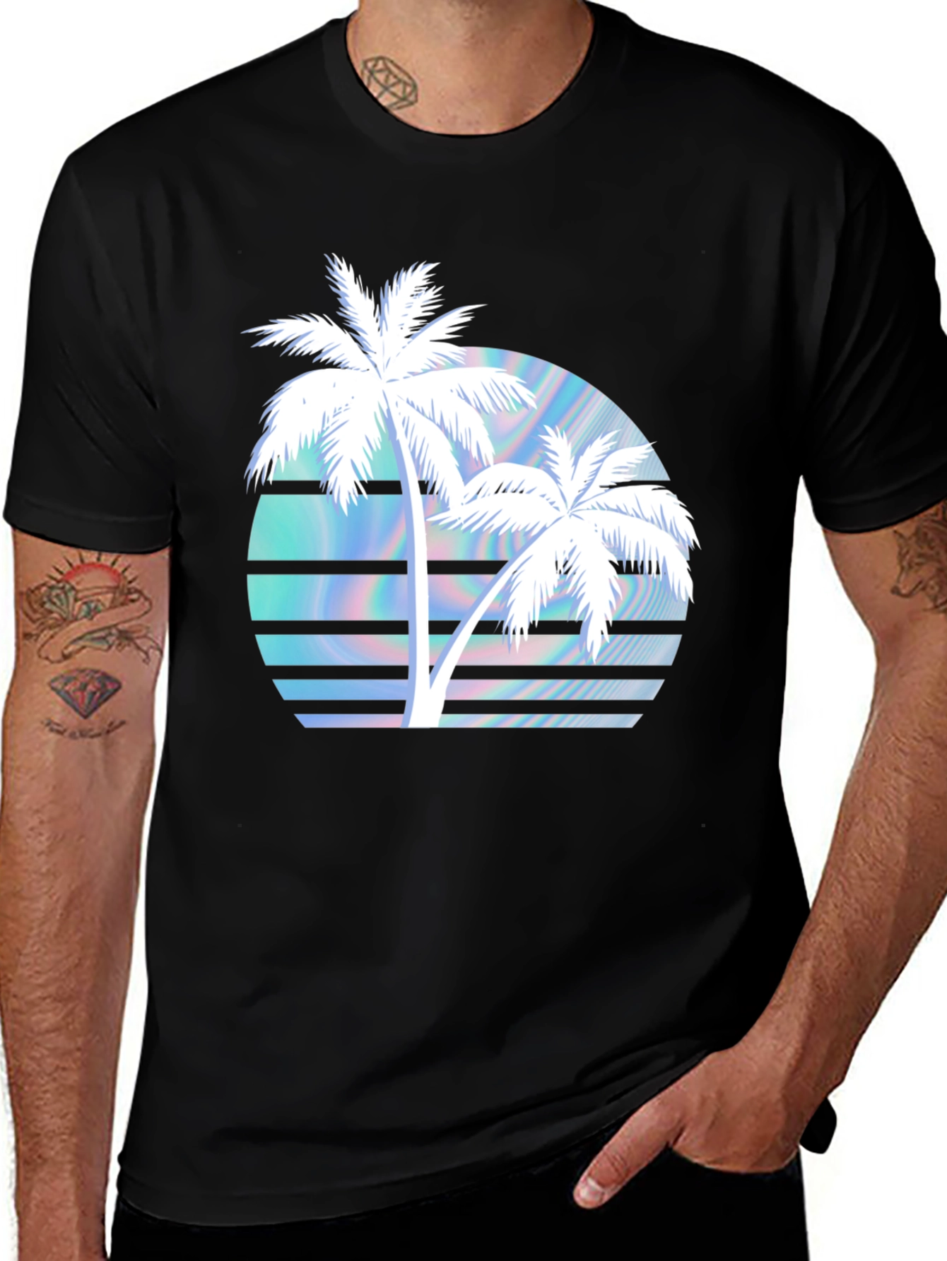 Variant 26 of Retro Palm Sunset T-Shirt