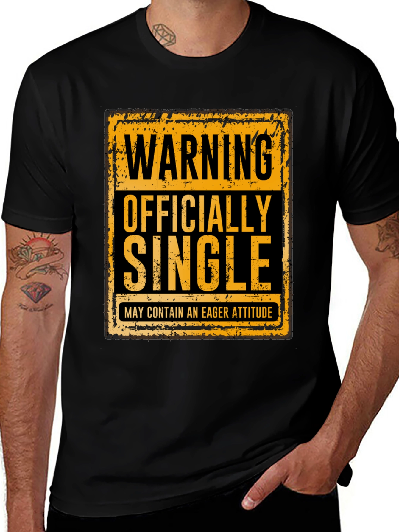 Variant 10 of Warning Officially Single T-Shirt