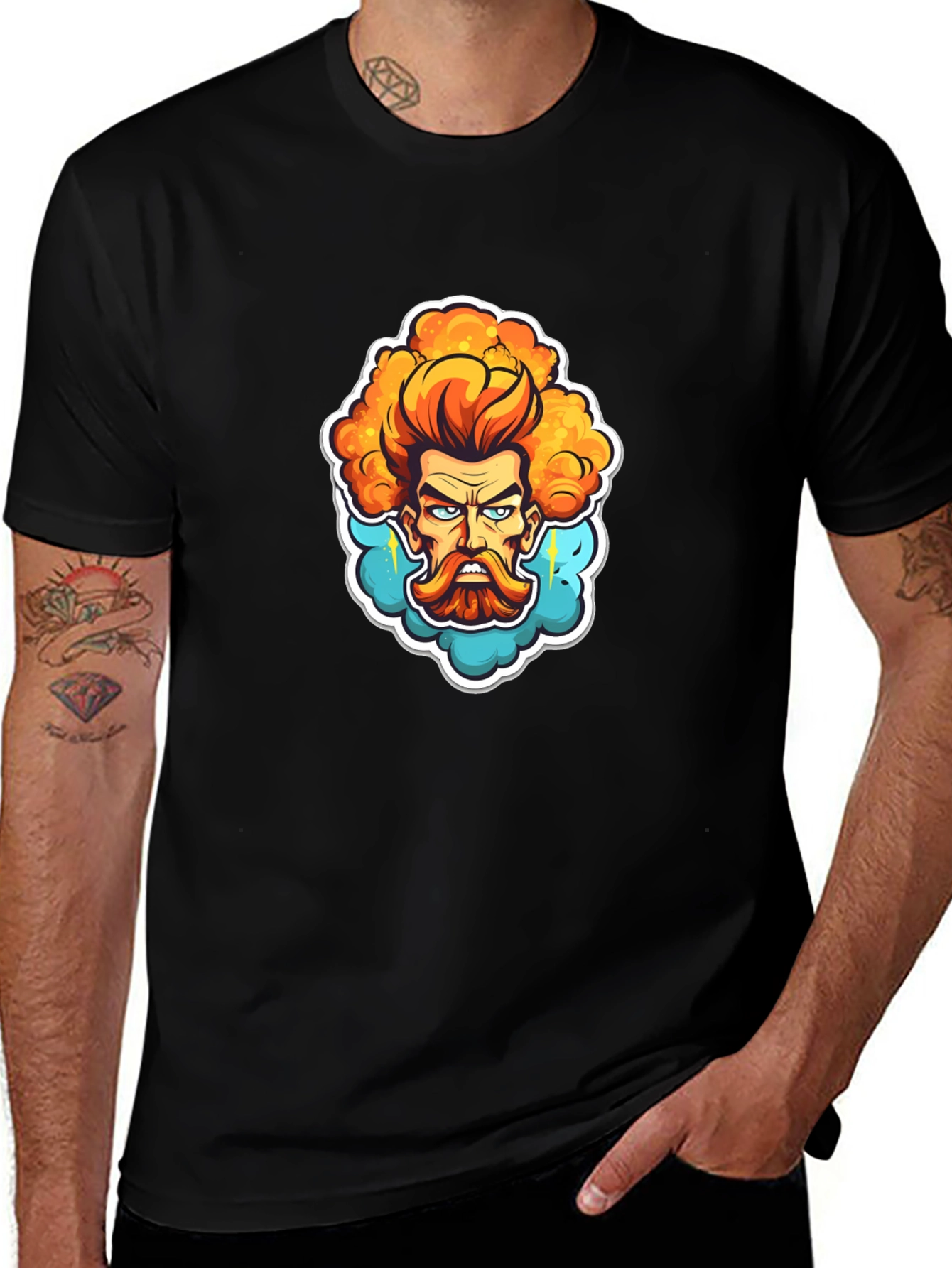 Cartoon Bearded Man T-Shirt