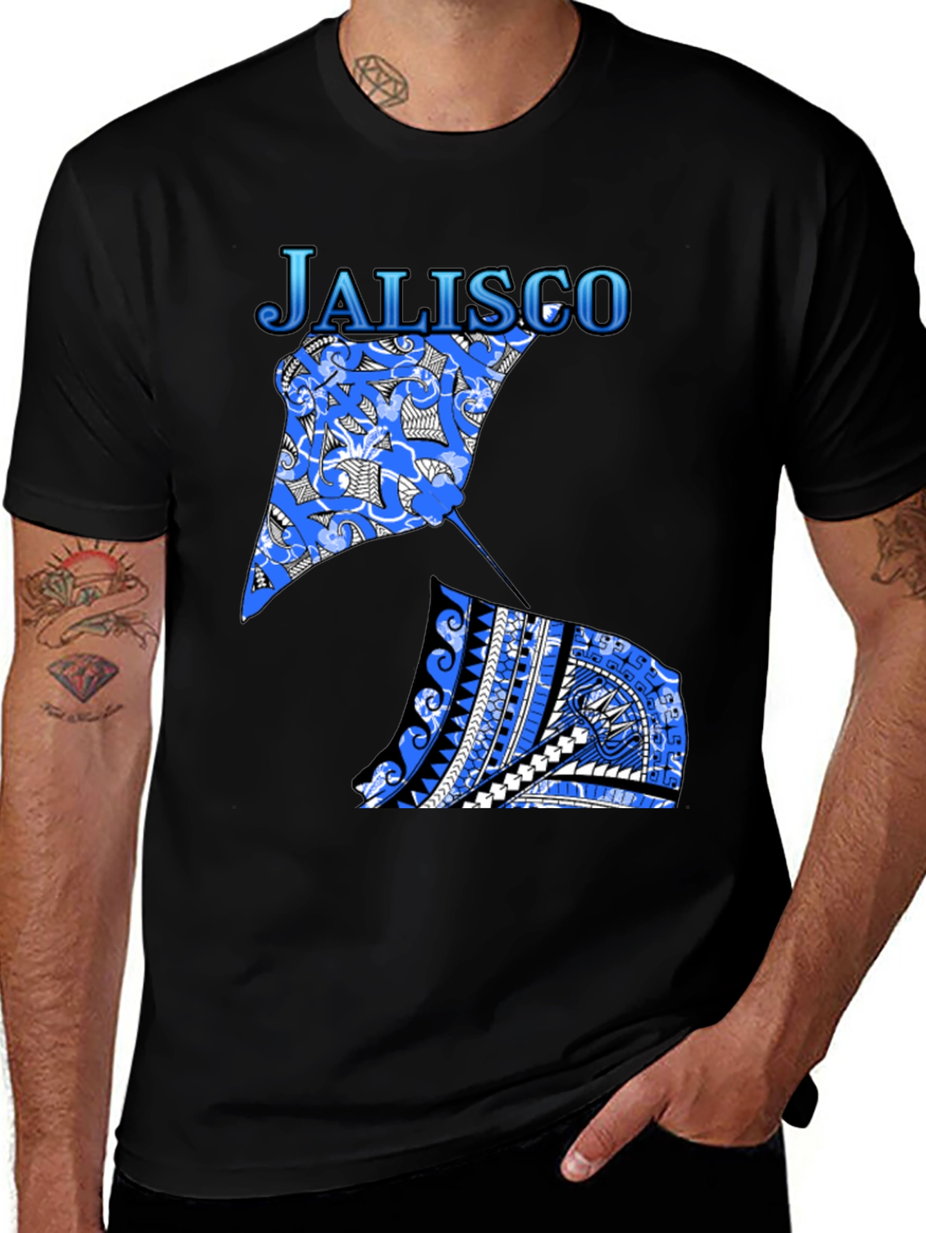 Jalisco Stingray Graphic Tee - Black