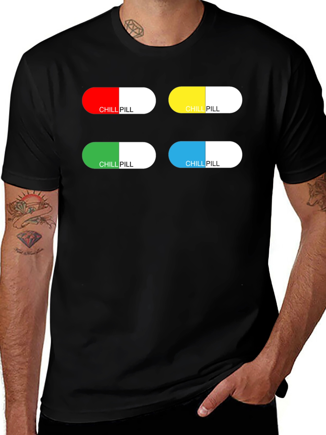 Variant 24 of Chill Pill T-Shirt - Fun Graphic Tee