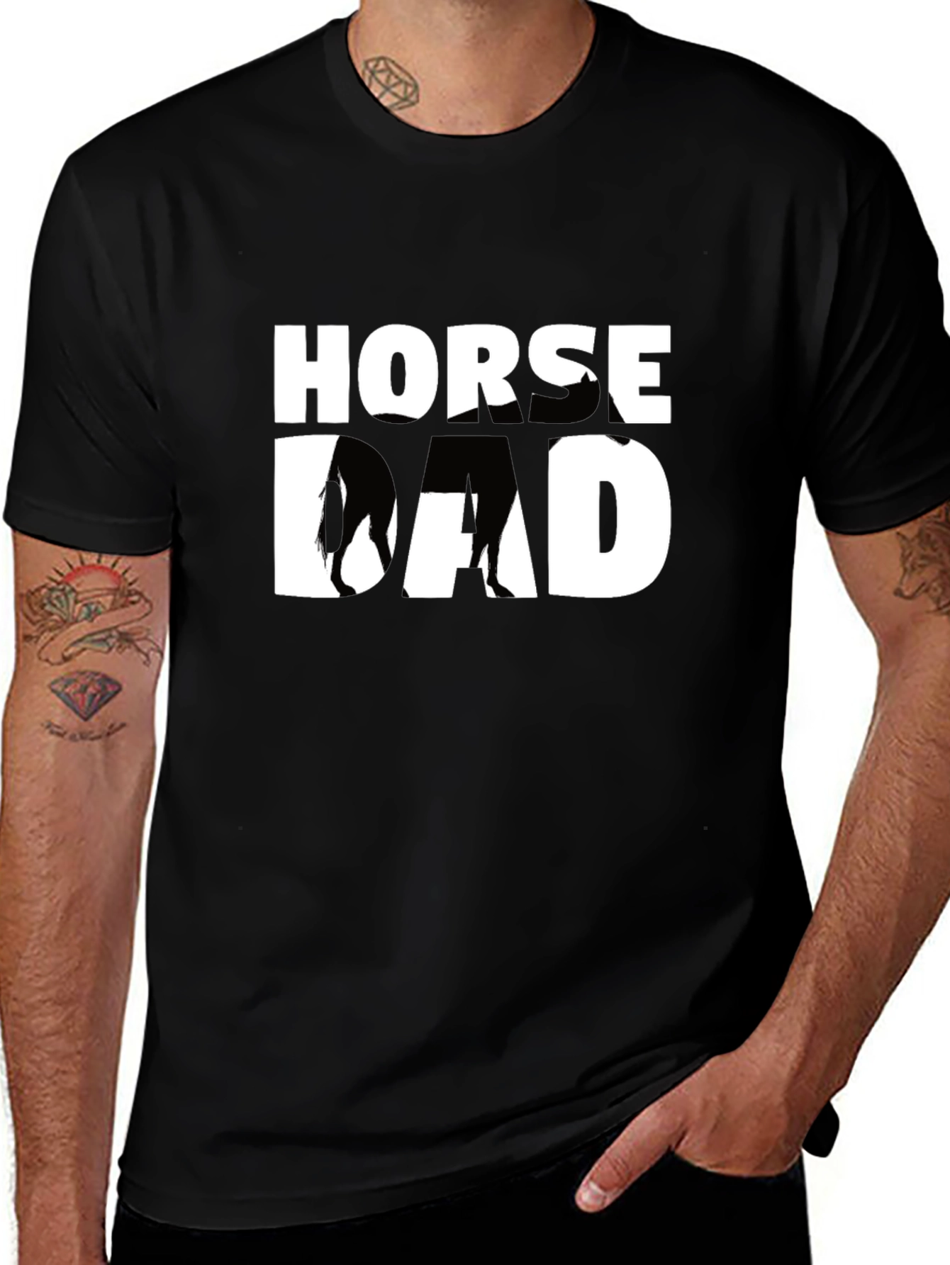 Variant 24 of Horse Dad Graphic Tee - Equestrian Lover T-Shirt