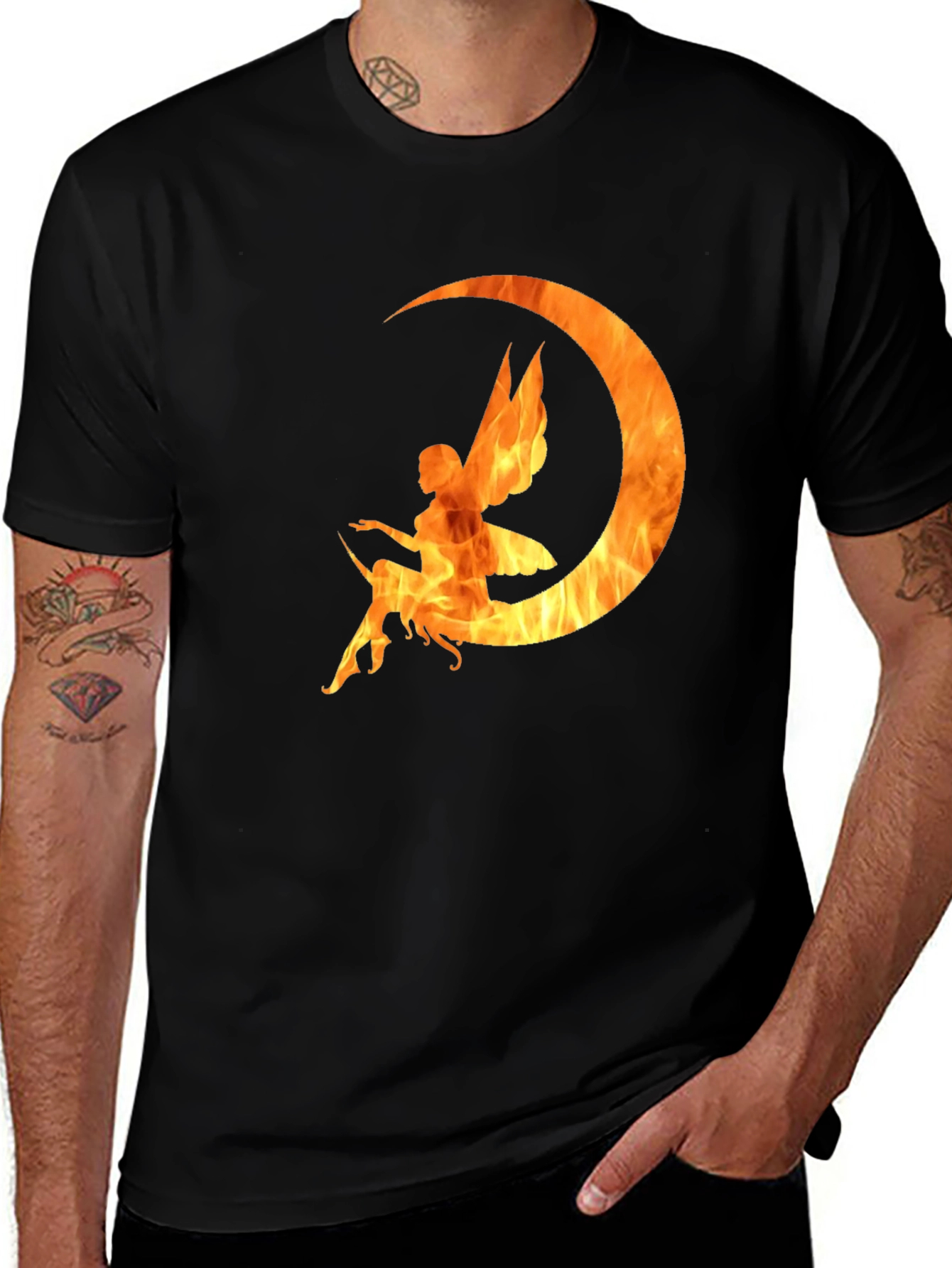 Variant 23 of Fiery Fairy Moon Graphic Tee