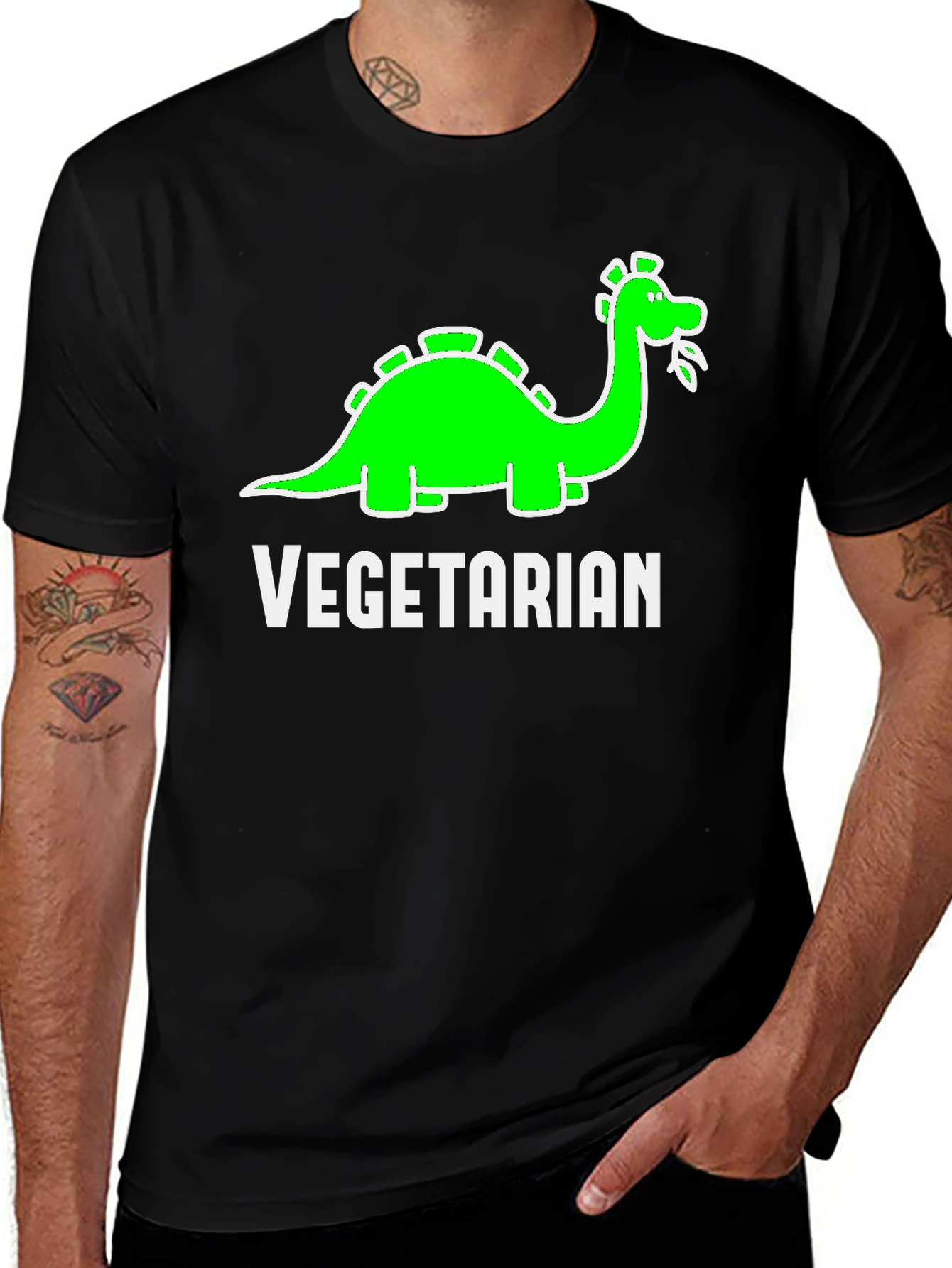 Variant 22 of Vegetarian Dinosaur T-Shirt - Cute Vegan Tee
