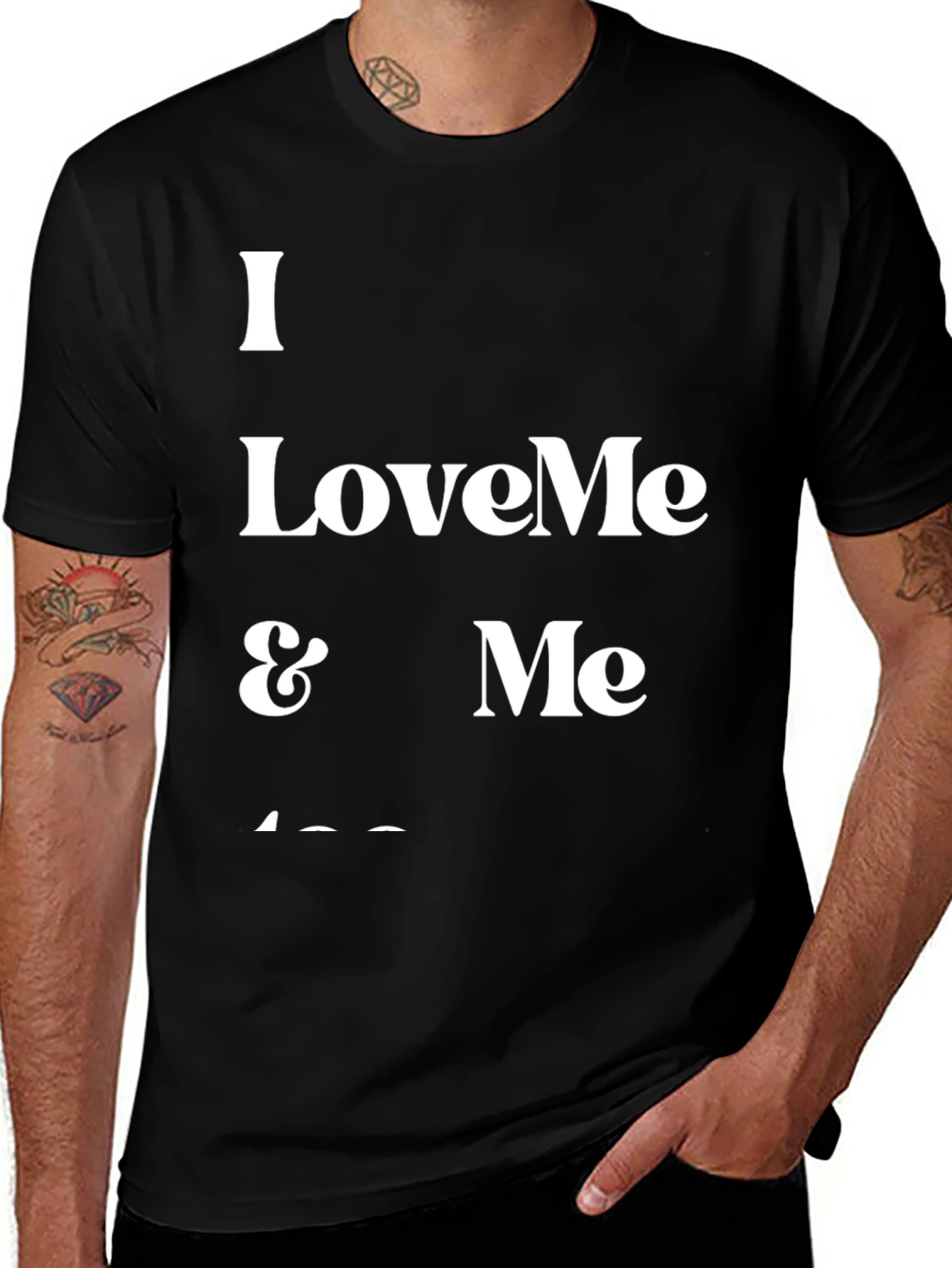 Variant 17 of I Love Me T-Shirt - Black Graphic Tee