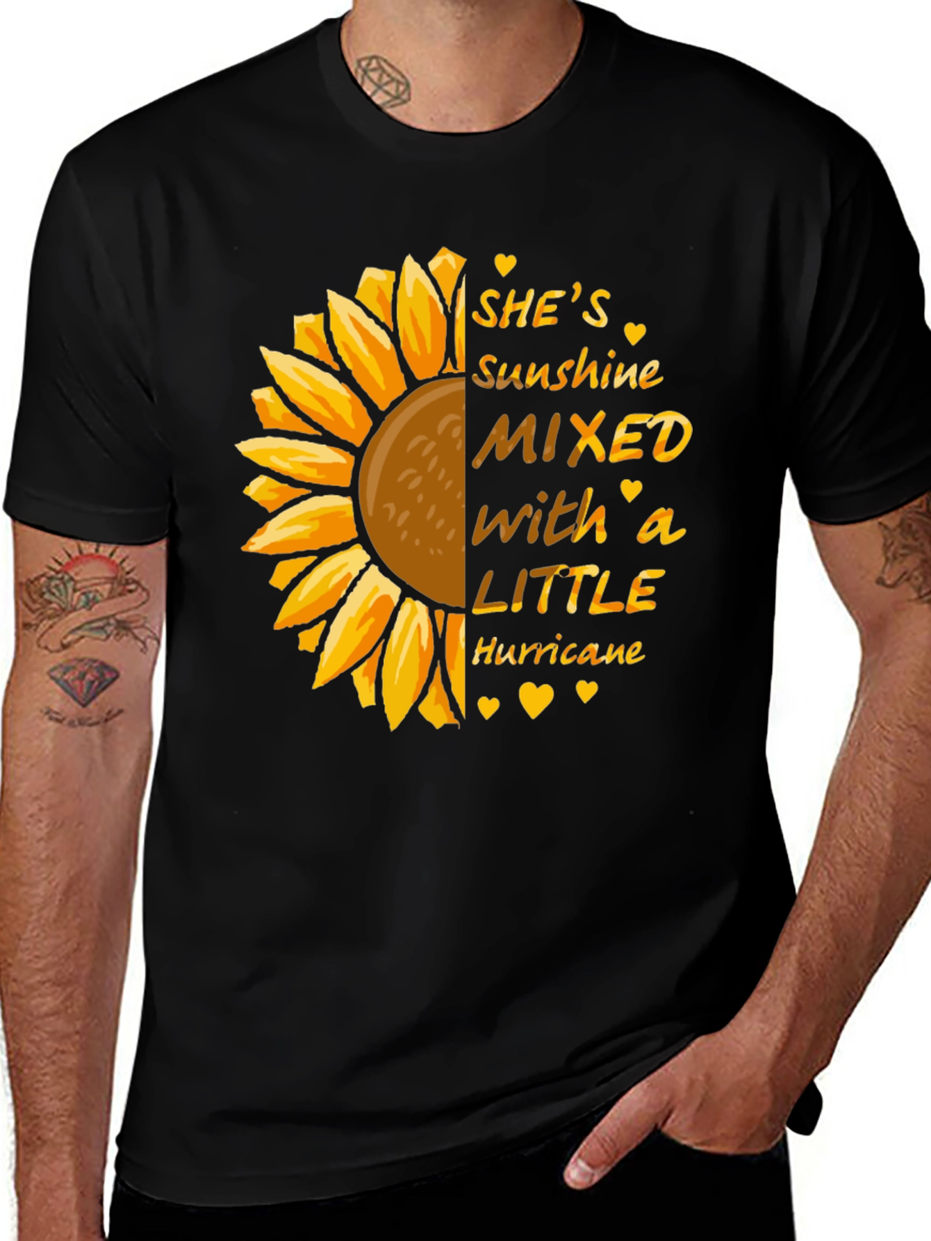 Variant 12 of Sunshine Hurricane Sunflower Graphic Tee