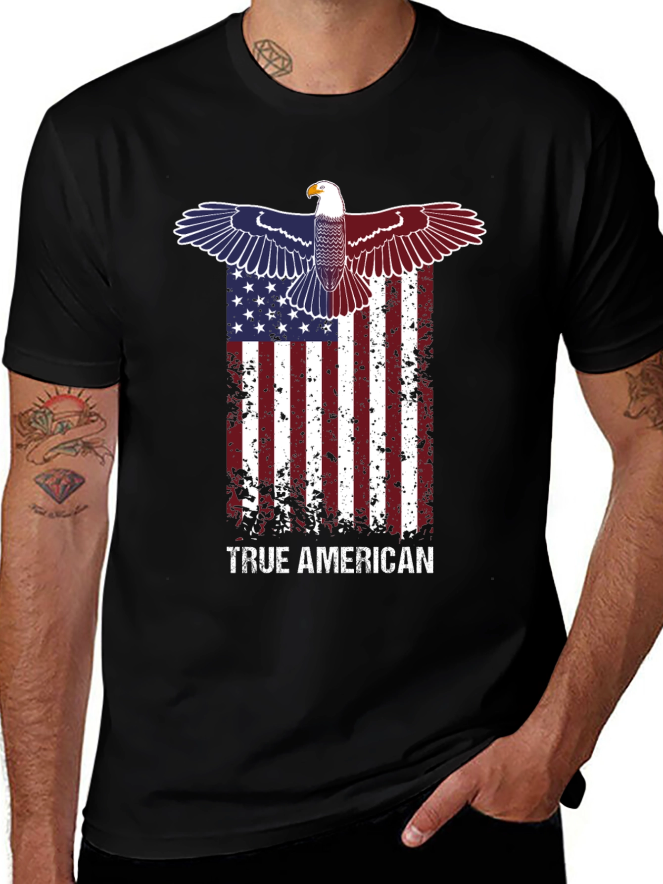 Variant 22 of True American Flag Eagle Graphic T-Shirt