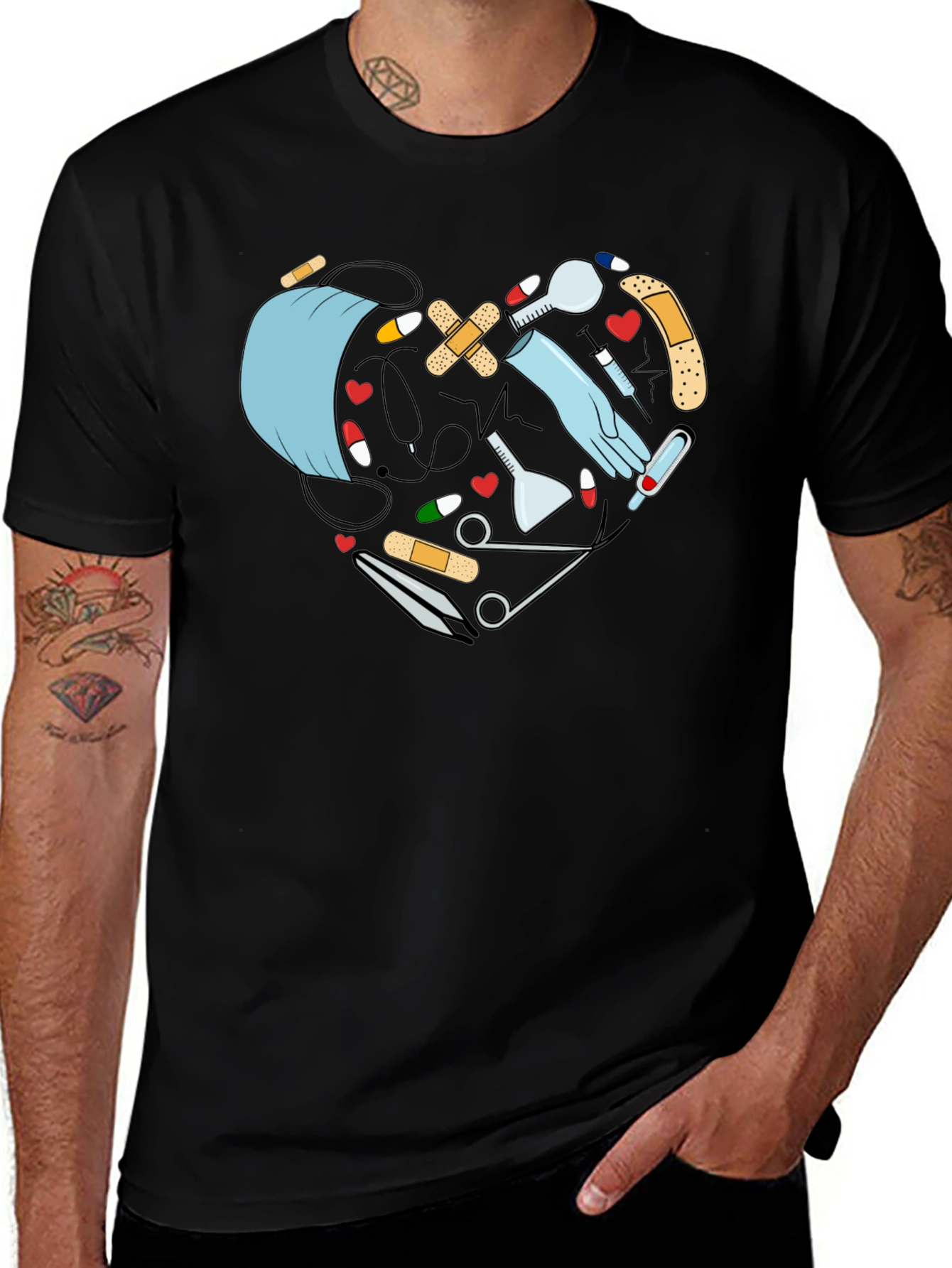 Variant 6 of Medical Heart T-Shirt - Healthcare Love Tee