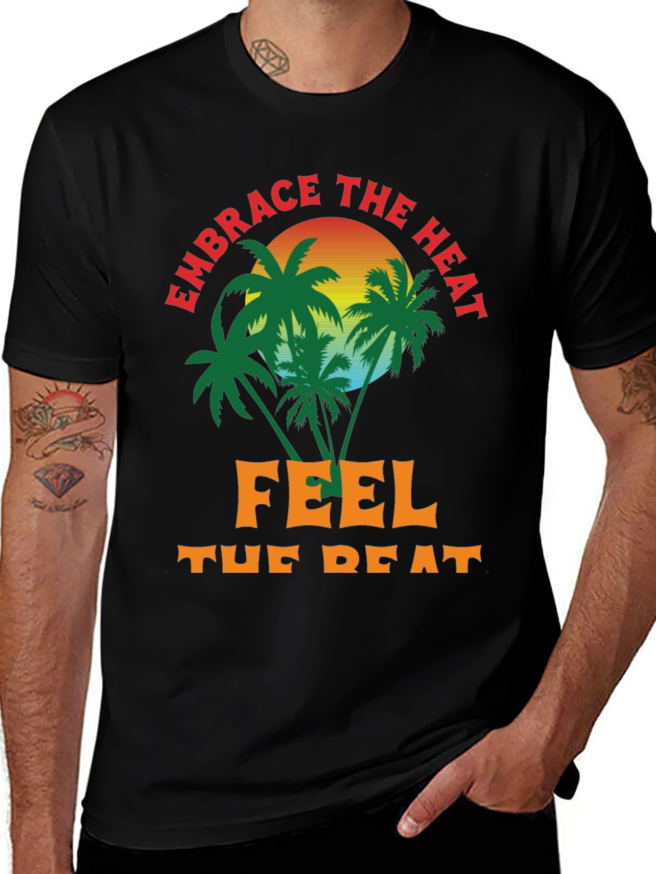 Variant 12 of Embrace the Heat Graphic Tee - Summer Vibes