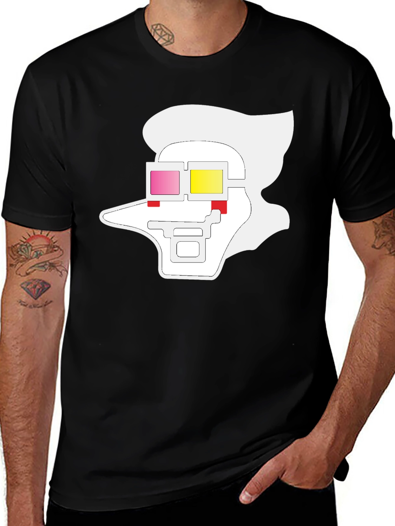 Variant 16 of Retro 3D Glasses Graphic T-Shirt