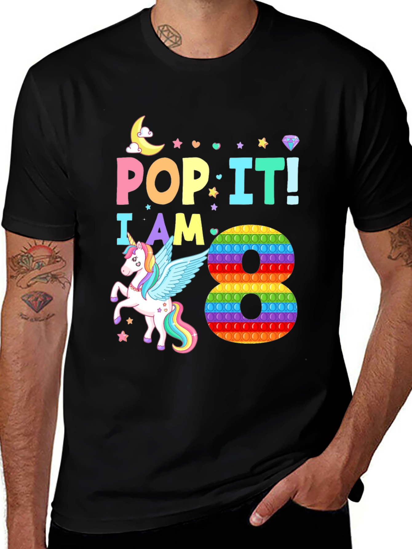 Pop It I Am 8 Birthday T-Shirt