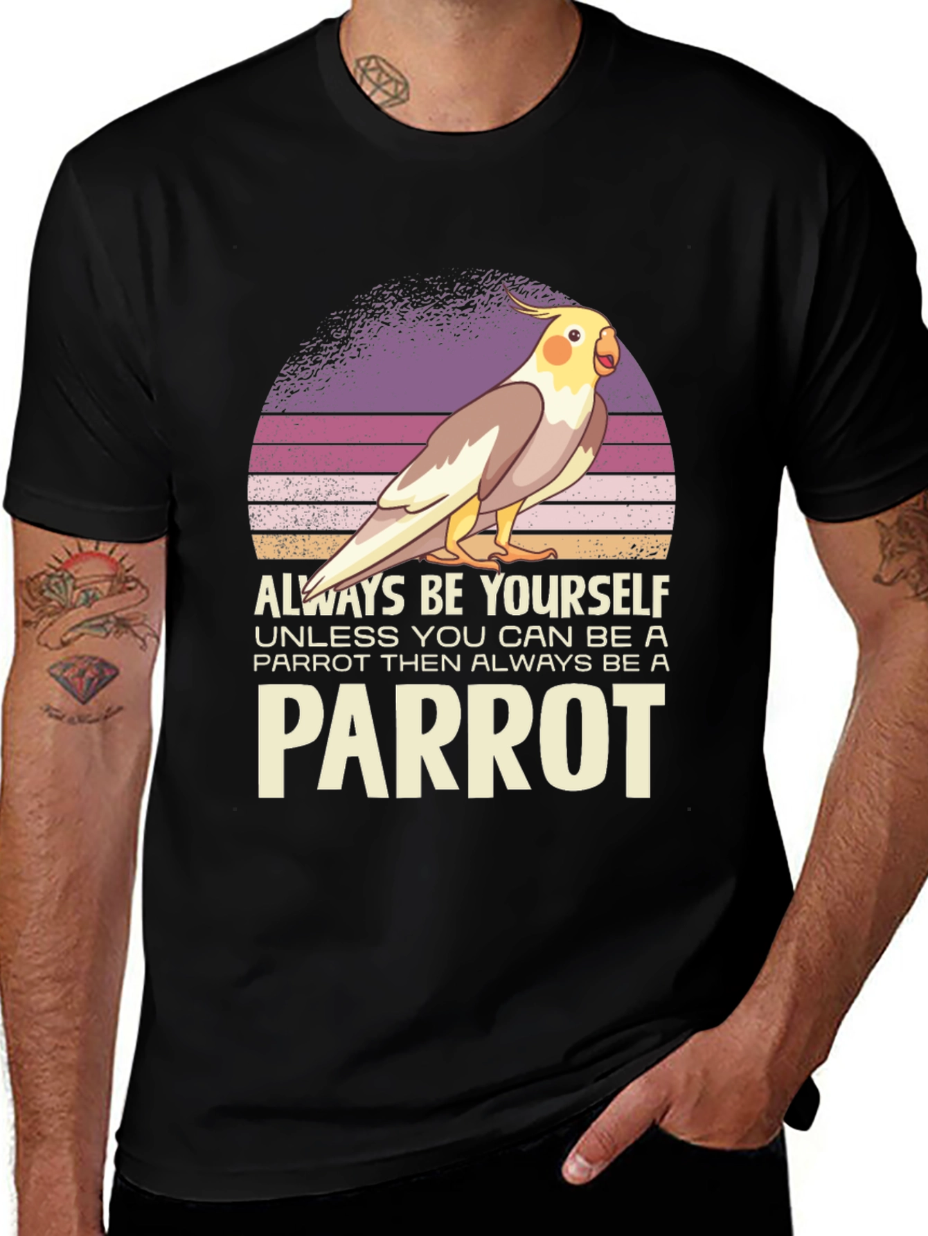 Variant 6 of Always Be Yourself Parrot Graphic Tee
