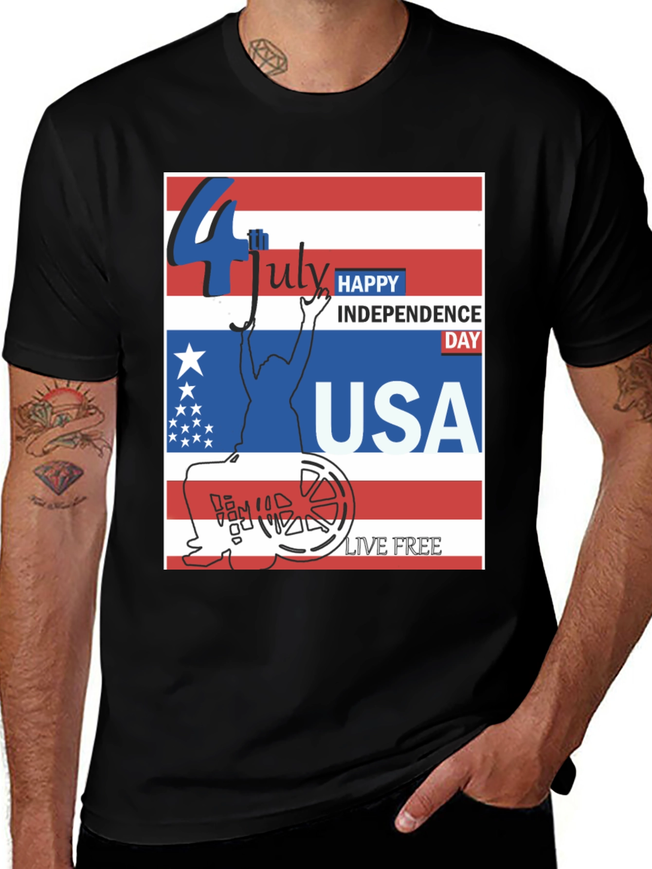 Patriotic USA Independence Day T-Shirt