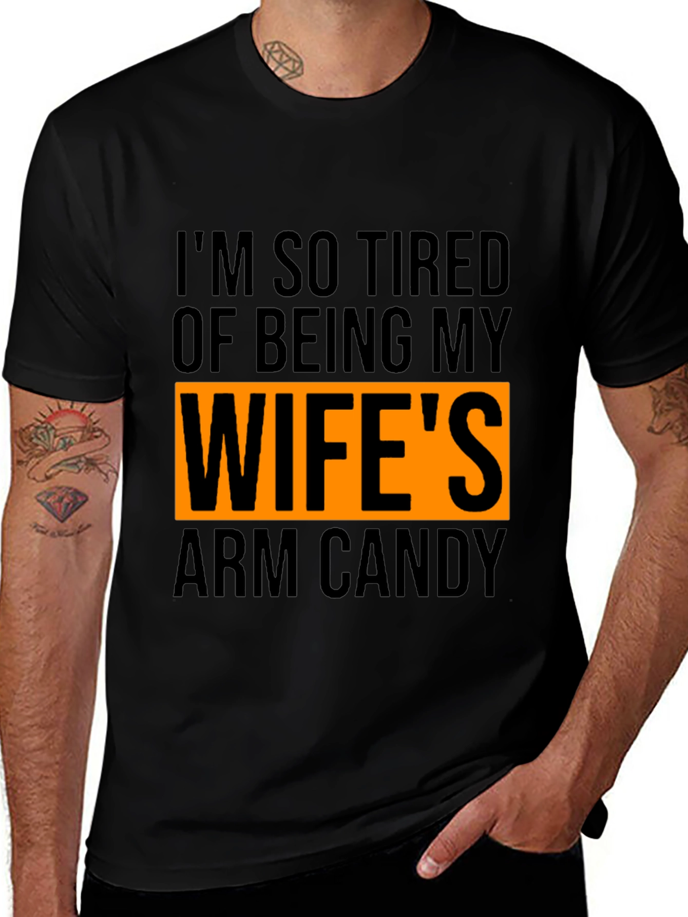 Variant 4 of Wife's Arm Candy T-Shirt - Funny Husband Tee