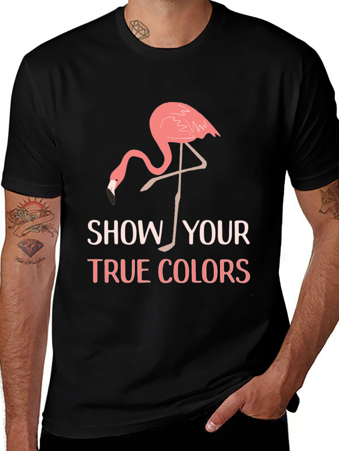 Variant 9 of Show Your True Colors Flamingo Graphic Tee