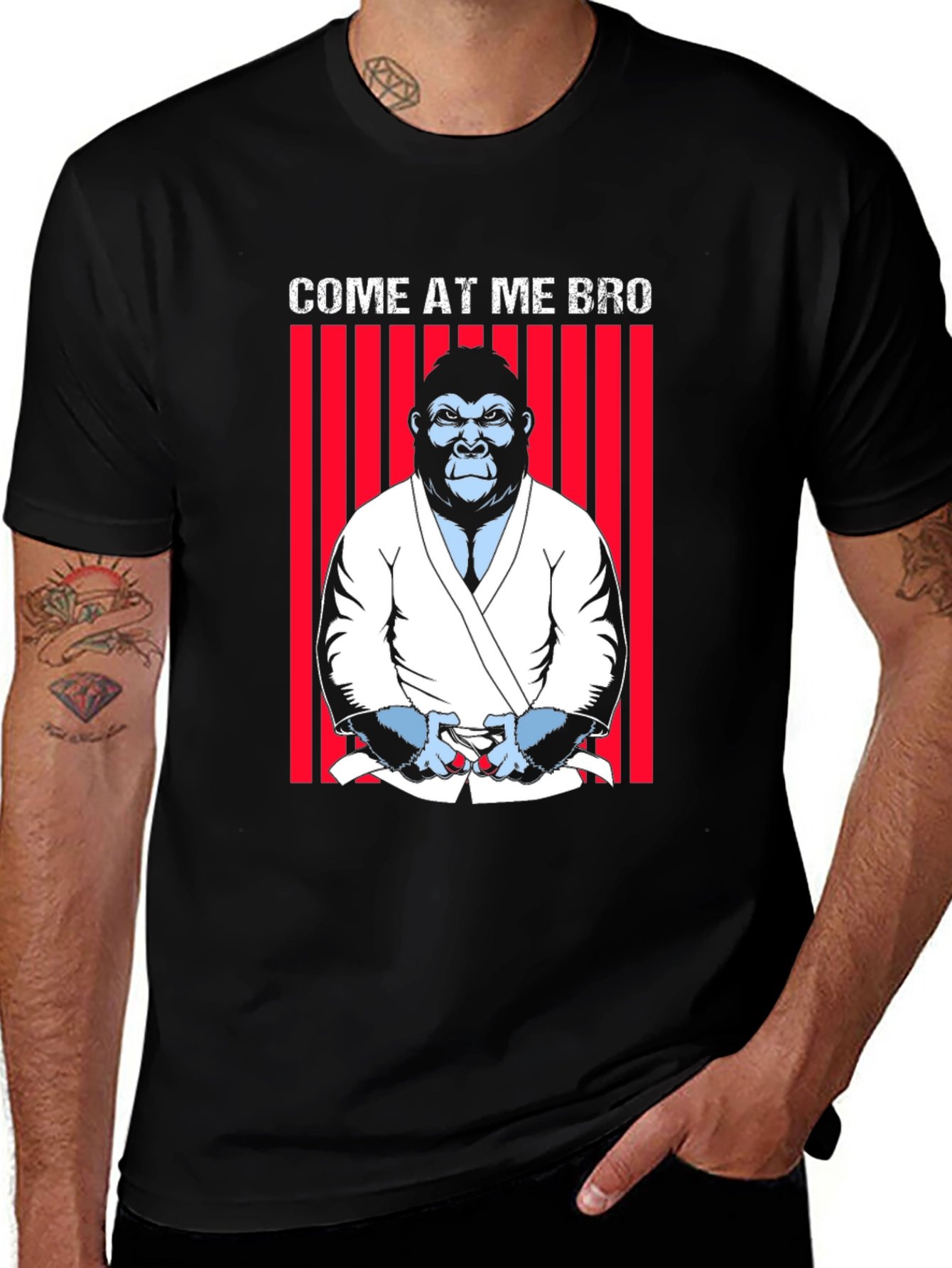 Variant 8 of Come At Me Bro Gorilla Karate T-Shirt