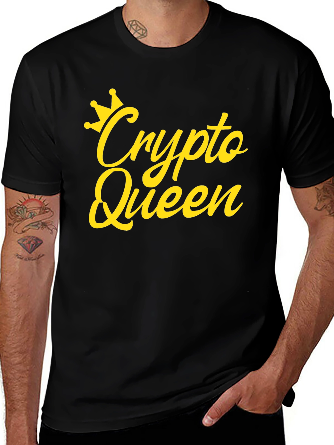 Variant 7 of Crypto Queen Black T-Shirt