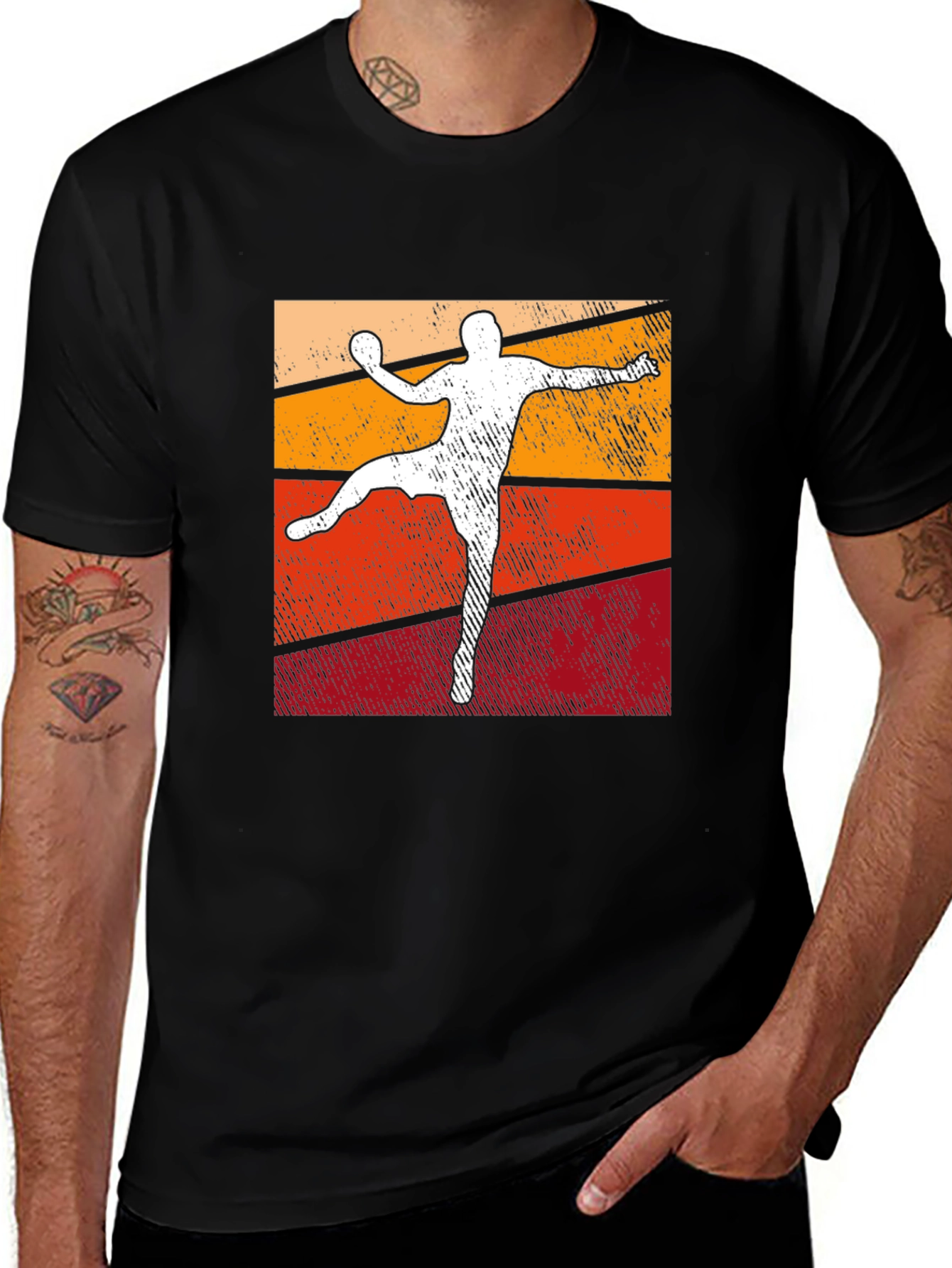 Variant 7 of Retro Handball Player T-Shirt - Vintage Style