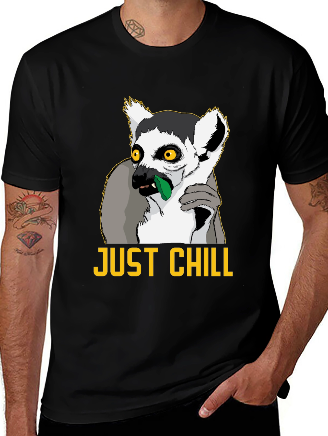 Variant 18 of Just Chill Lemur Graphic T-Shirt