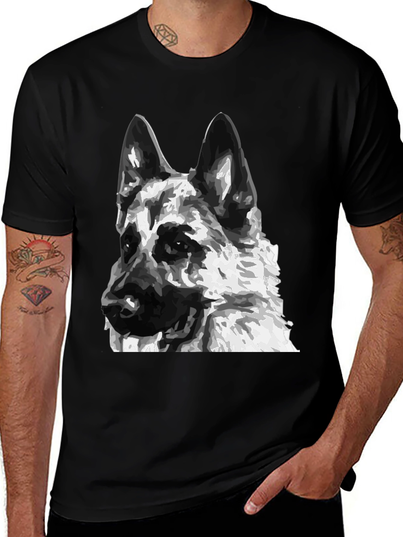 German Shepherd Dog Graphic T-Shirt