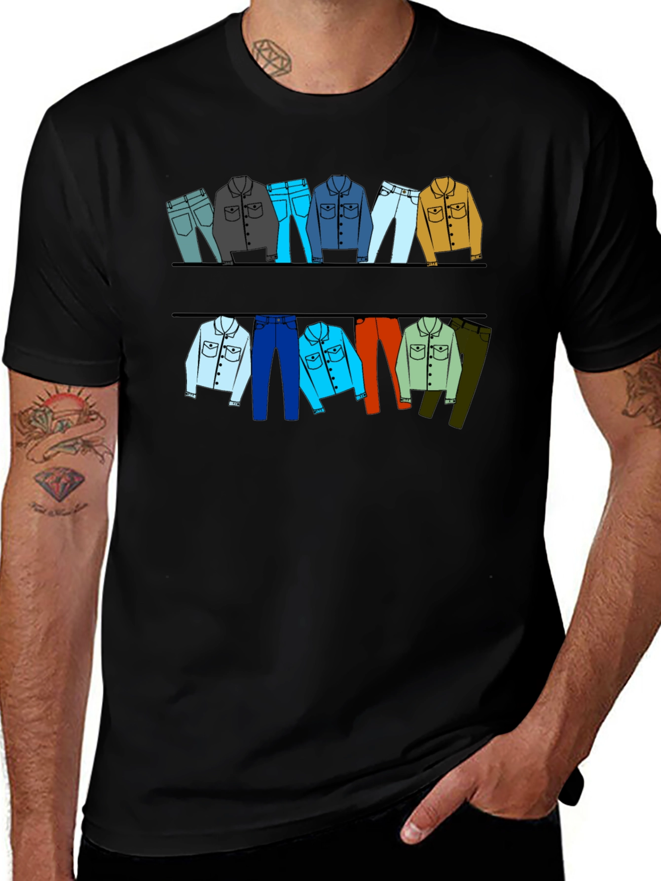 Variant 3 of Clothesline Graphic T-Shirt