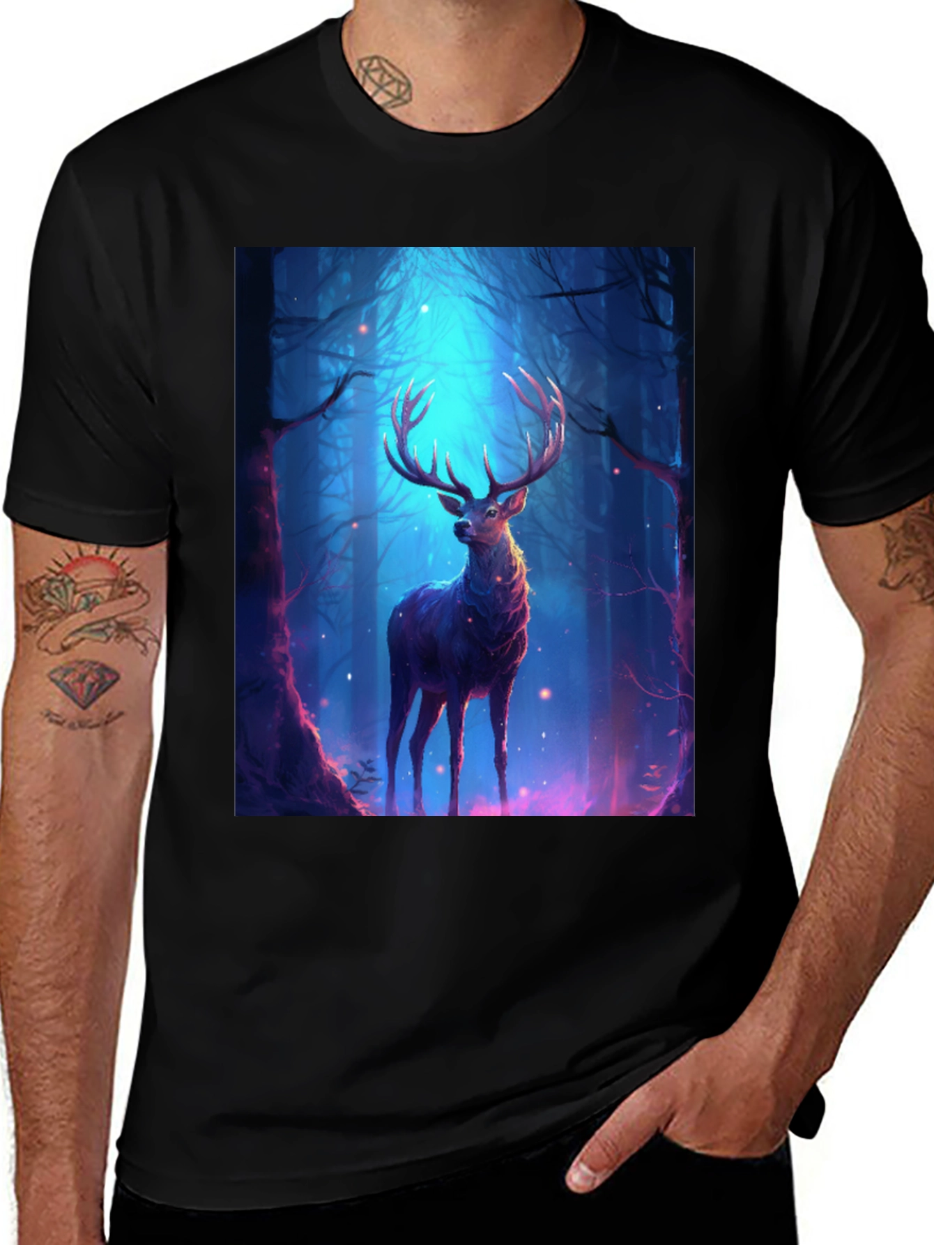 Variant 29 of Mystic Forest Deer Graphic Tee
