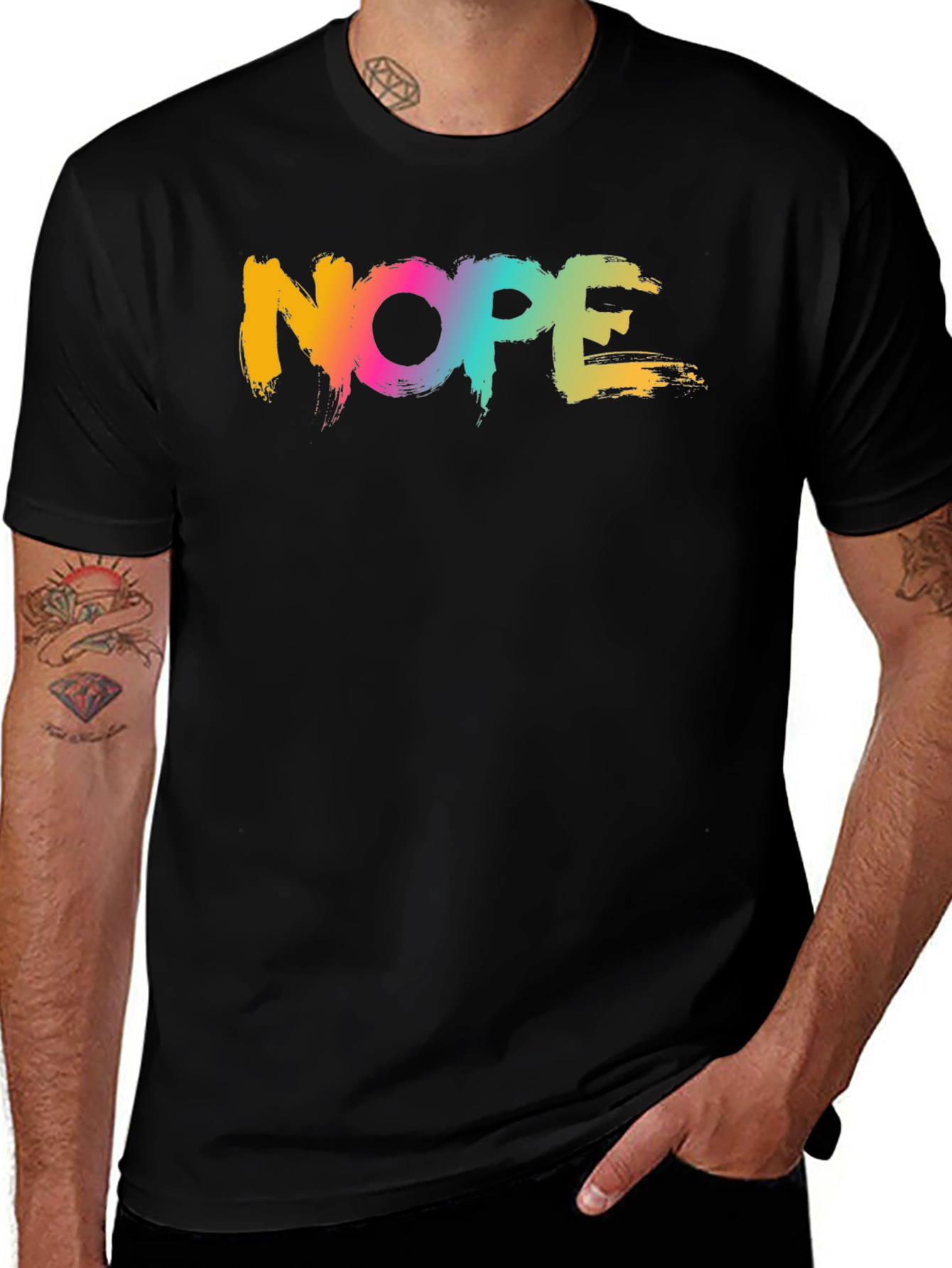 Variant 25 of Nope Graphic Tee - Brushstroke Lettering