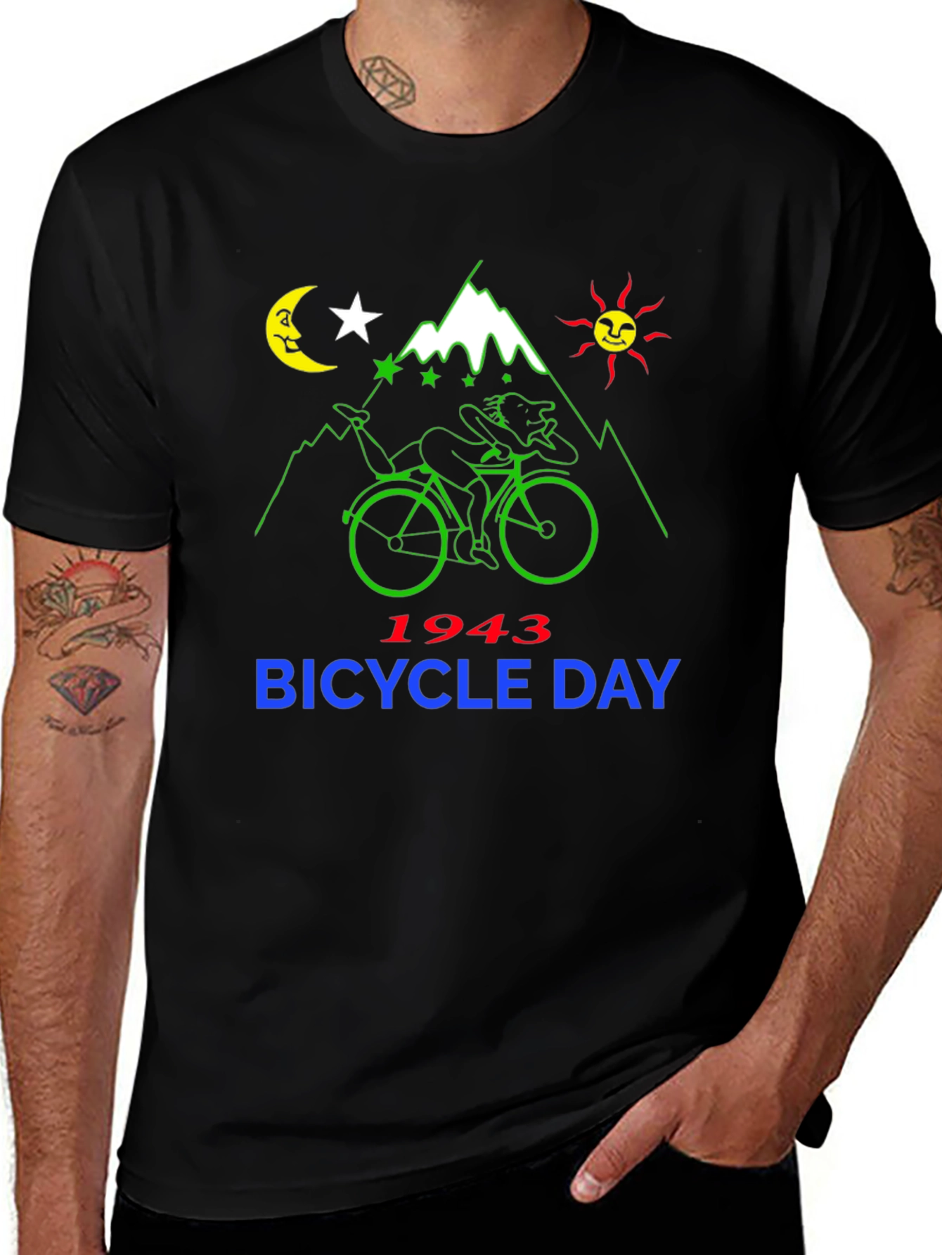 Bicycle Day 1943 Graphic Tee - Classic Crew Neck
