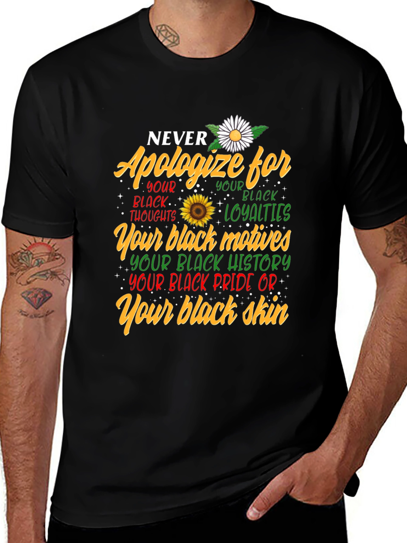 Variant 15 of Never Apologize Black Pride T-Shirt