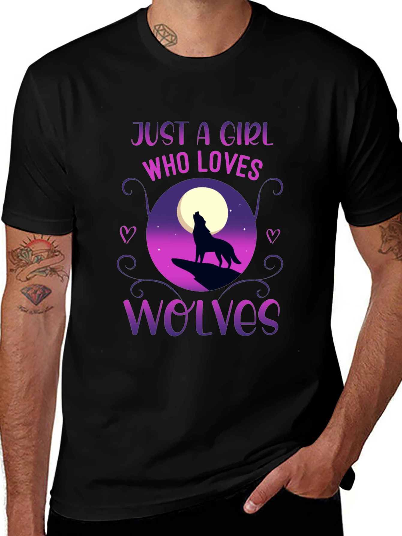 Variant 19 of Just A Girl Who Loves Wolves T-Shirt