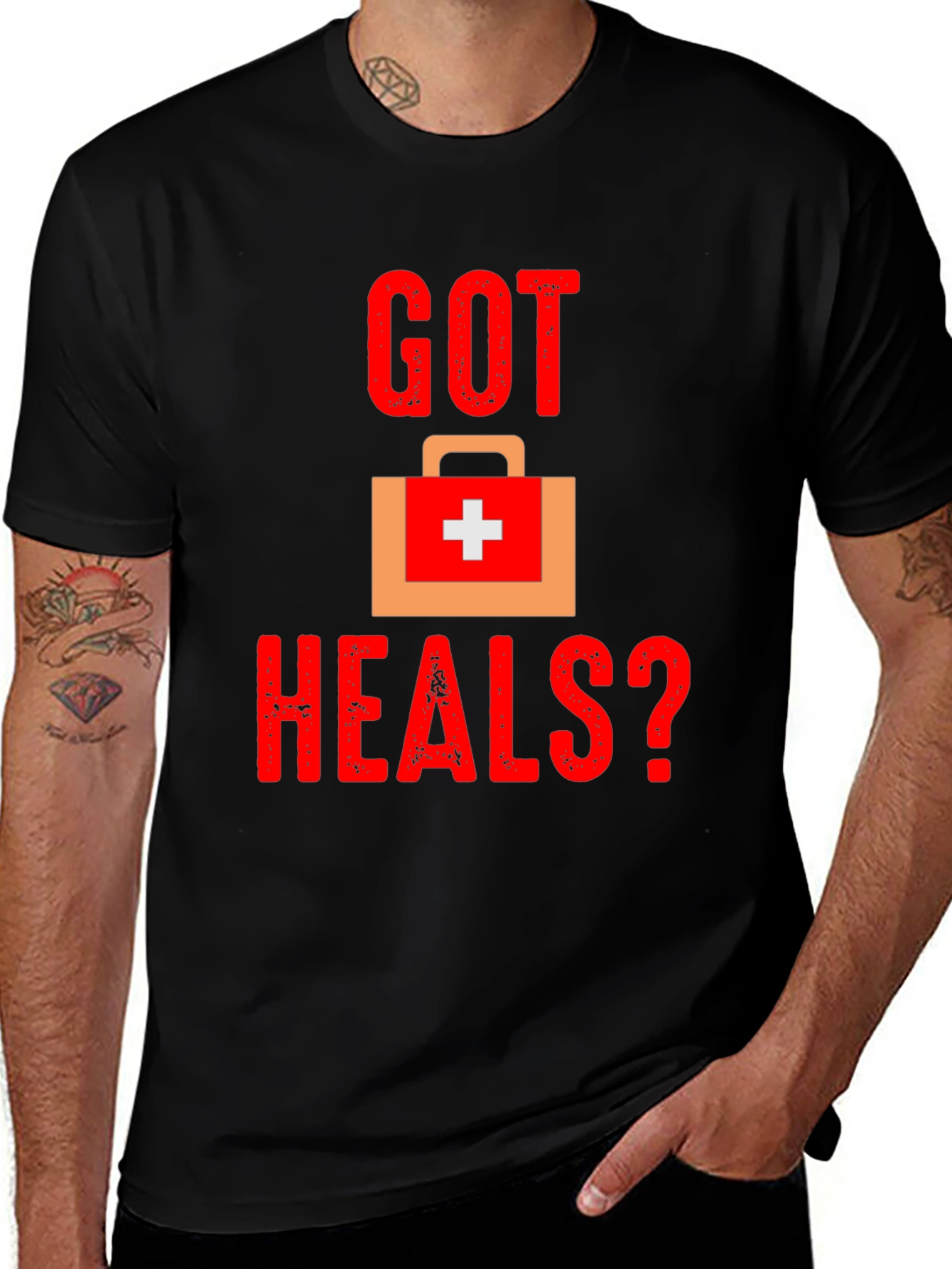 Variant 16 of Got Heals? Graphic Tee - Gamer Medic T-Shirt