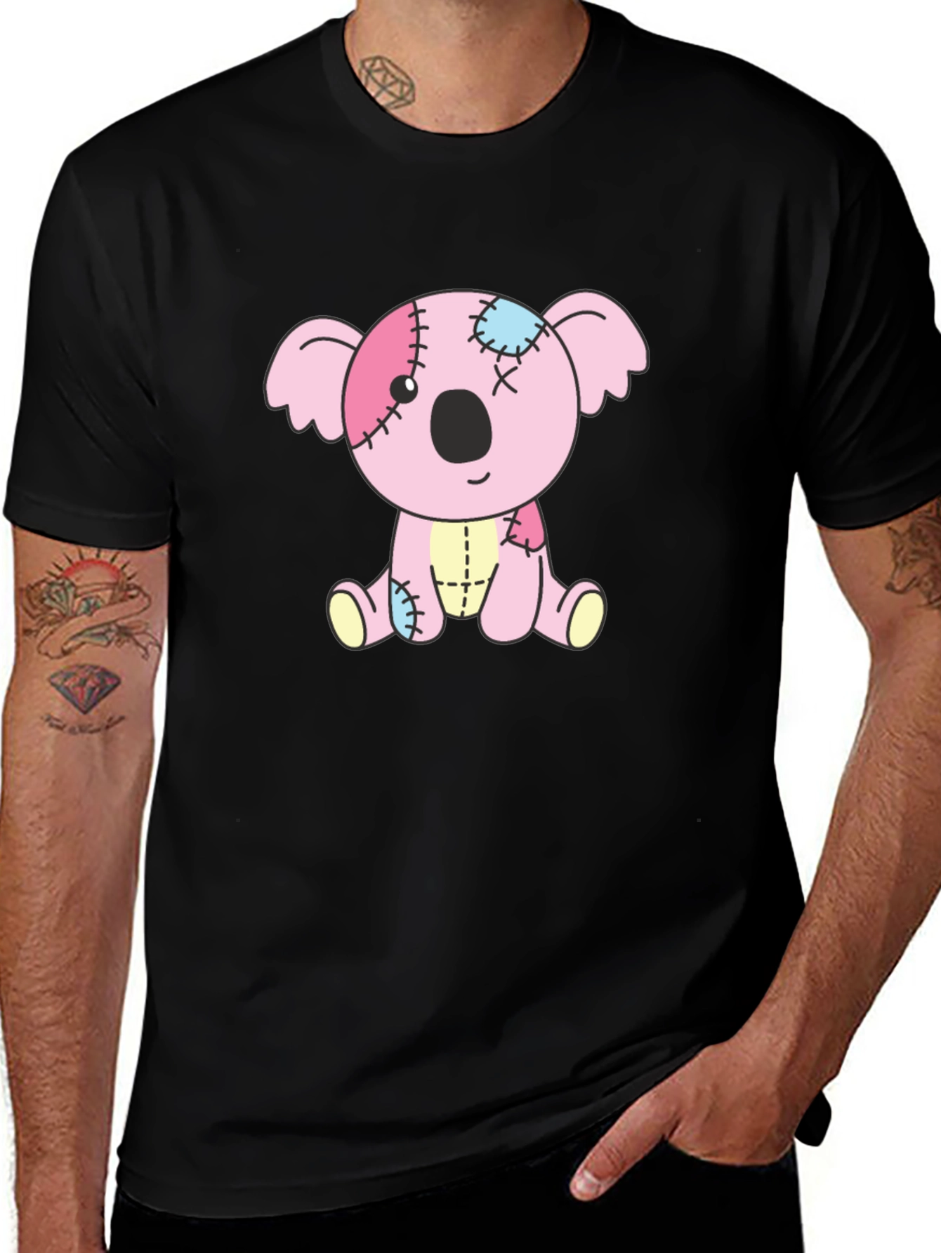 Variant 10 of Koala Patchwork Graphic Tee - Unisex