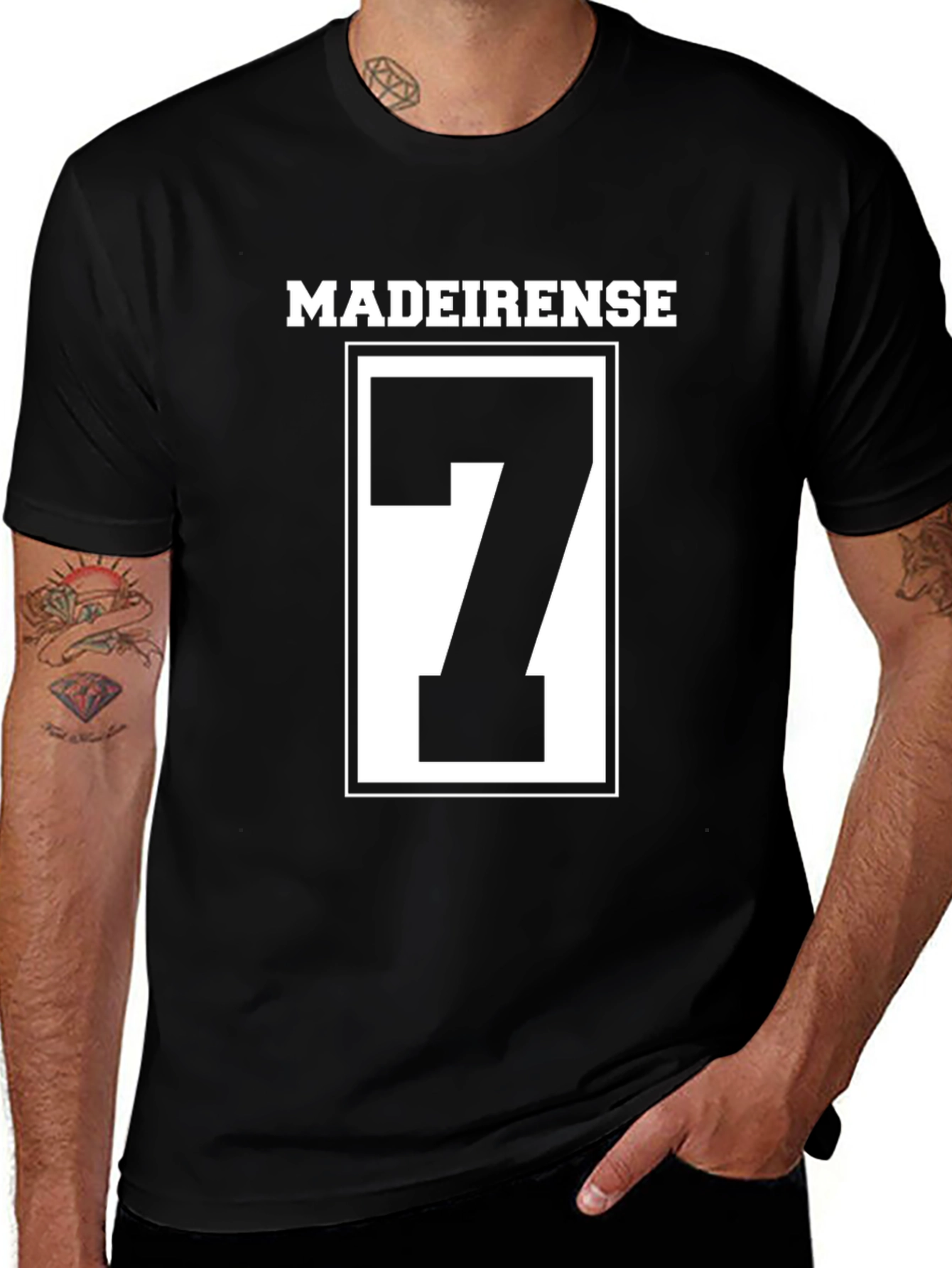 Madeirense #7 Black Graphic Tee