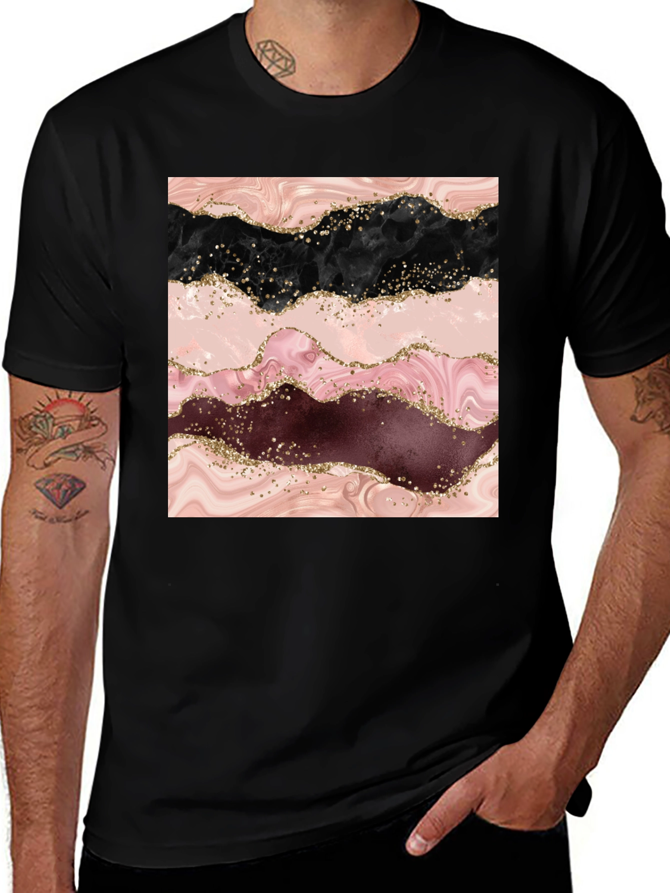 Variant 10 of Marble Swirl T-Shirt - Stylish Abstract Design