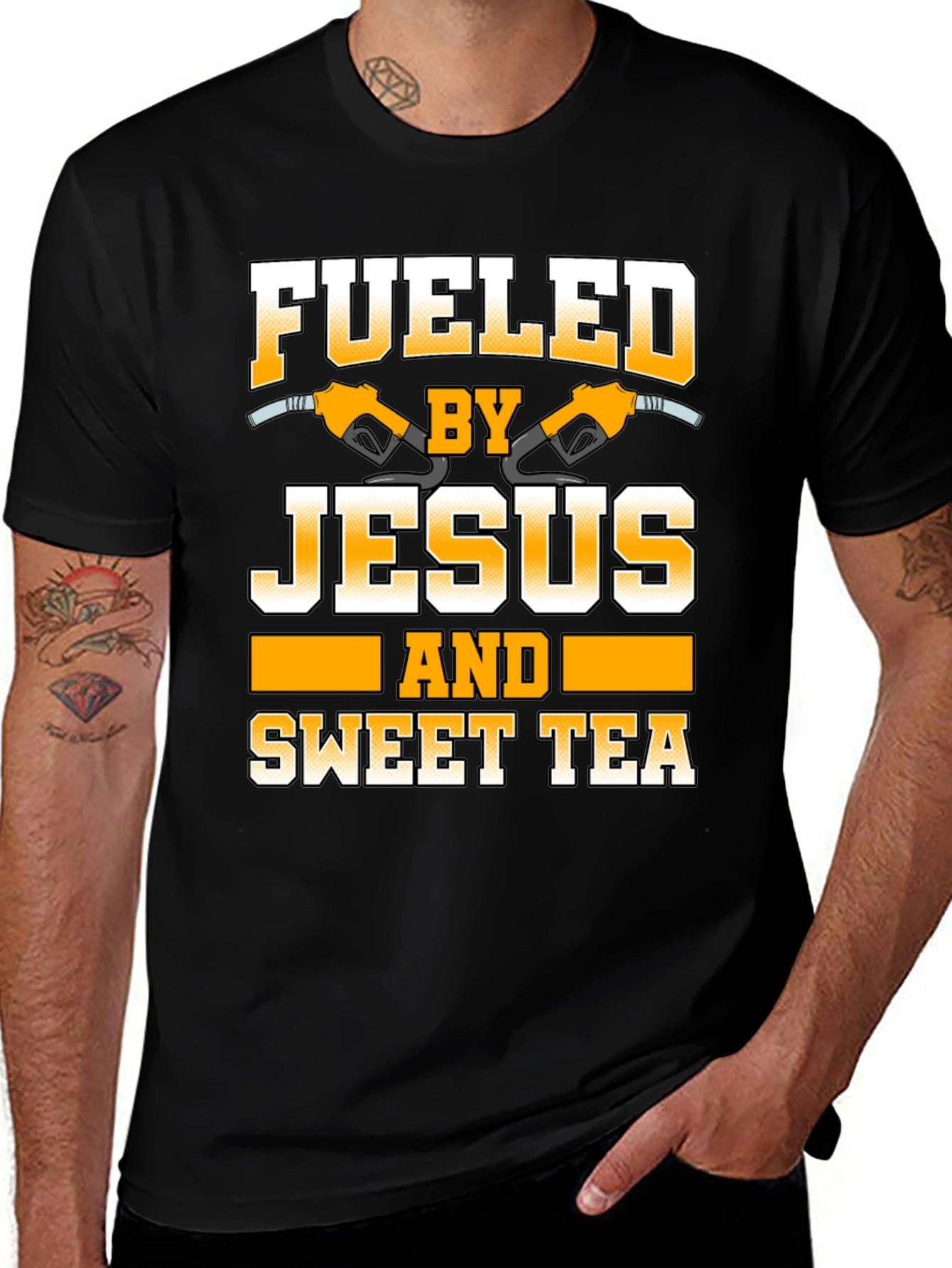 Variant 30 of Fueled by Jesus and Sweet Tea Graphic Tee