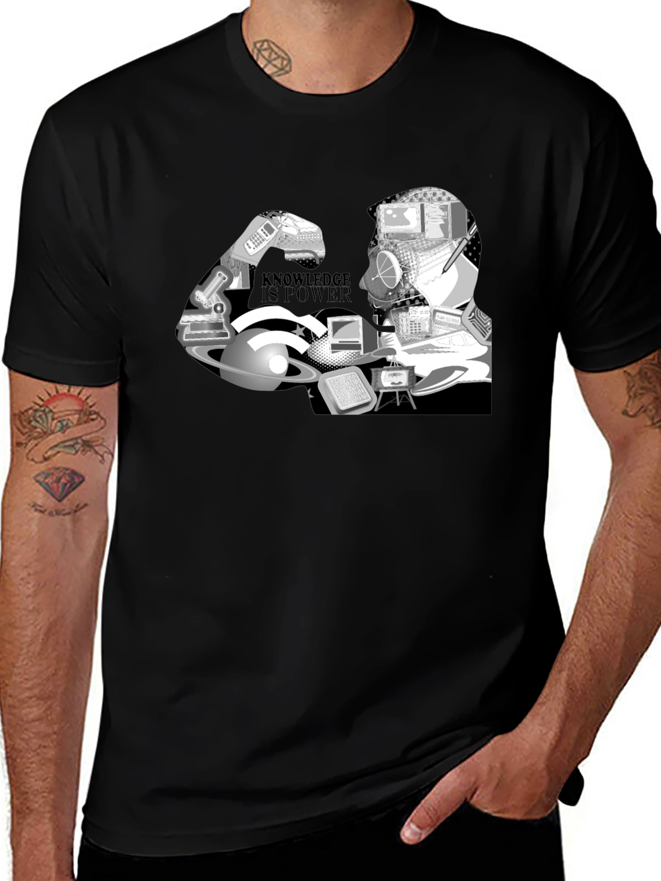 Variant 27 of Knowledge Is Power Graphic T-Shirt