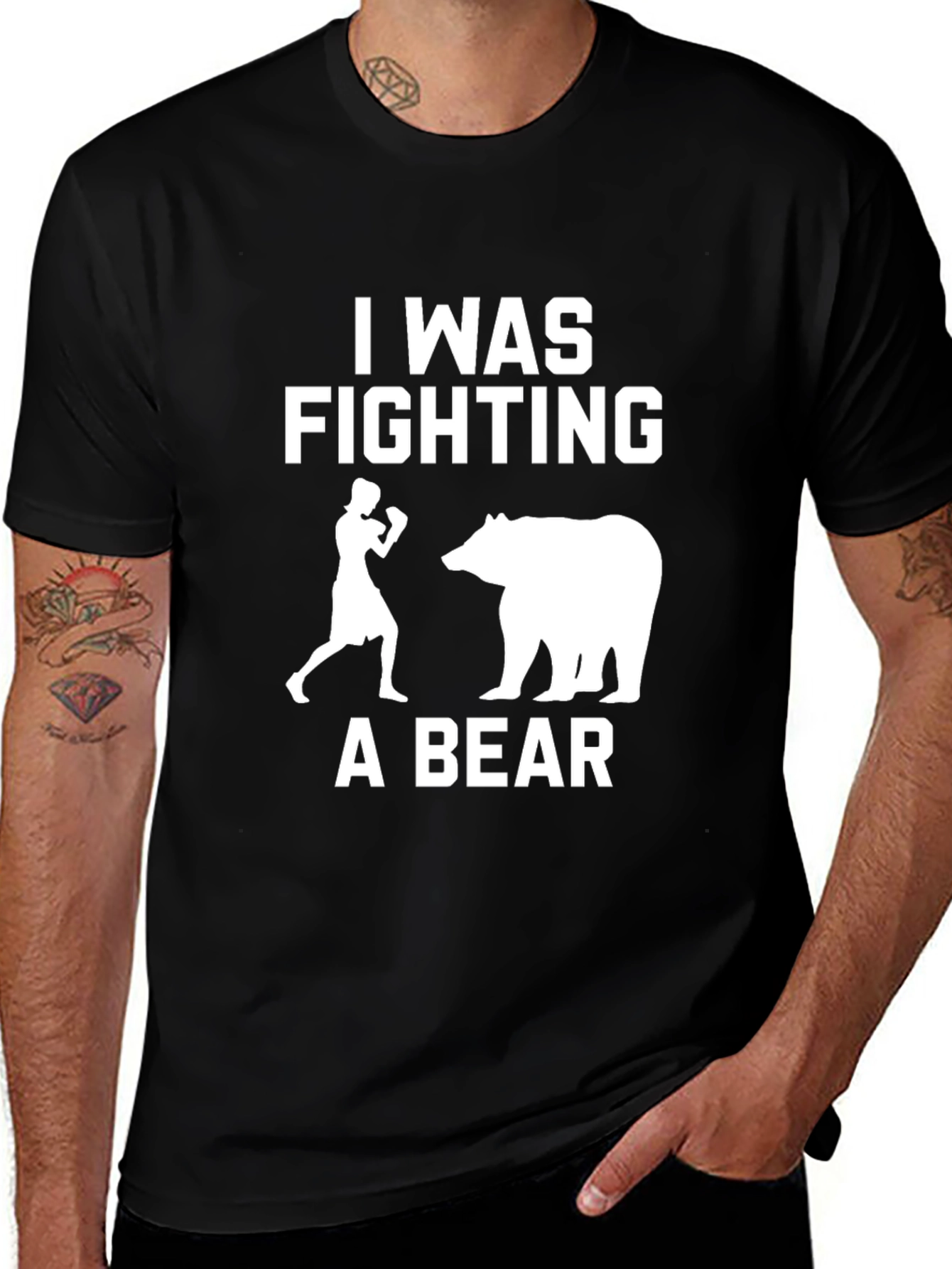 Variant 5 of I Was Fighting a Bear Graphic T-Shirt
