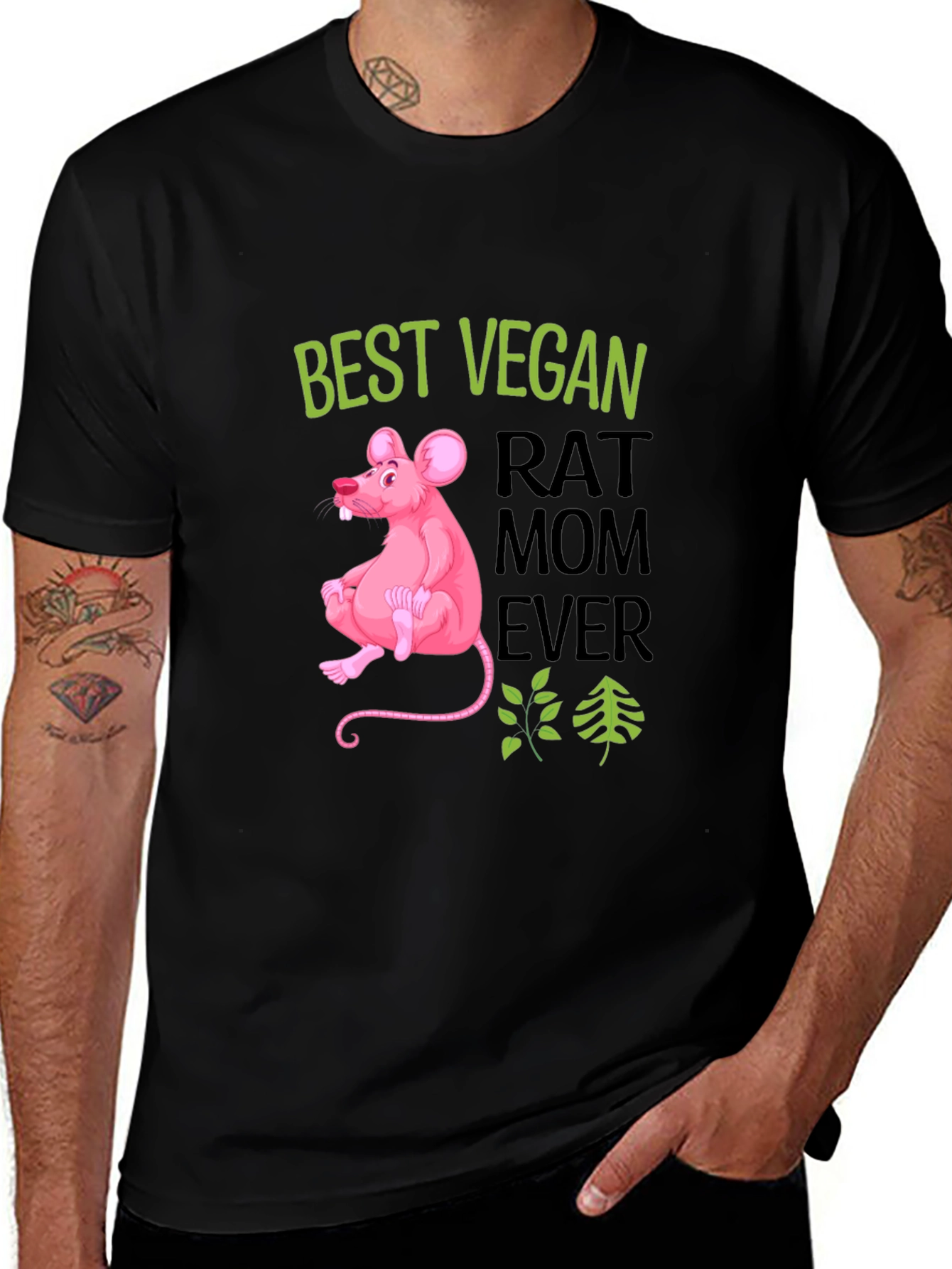 Variant 19 of Vegan Rat Mom Ever T-Shirt