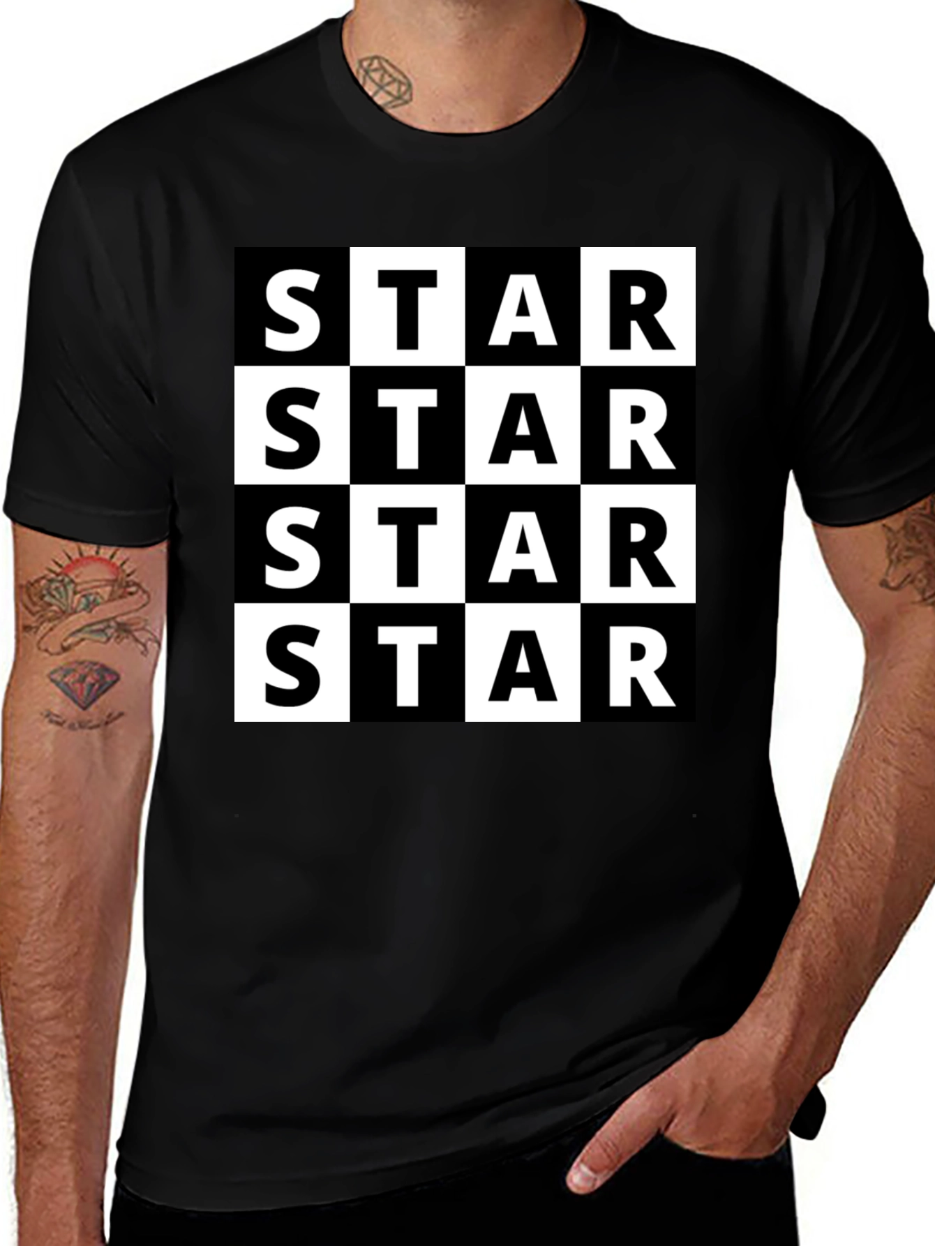 Variant 20 of Checkerboard STAR Graphic Tee