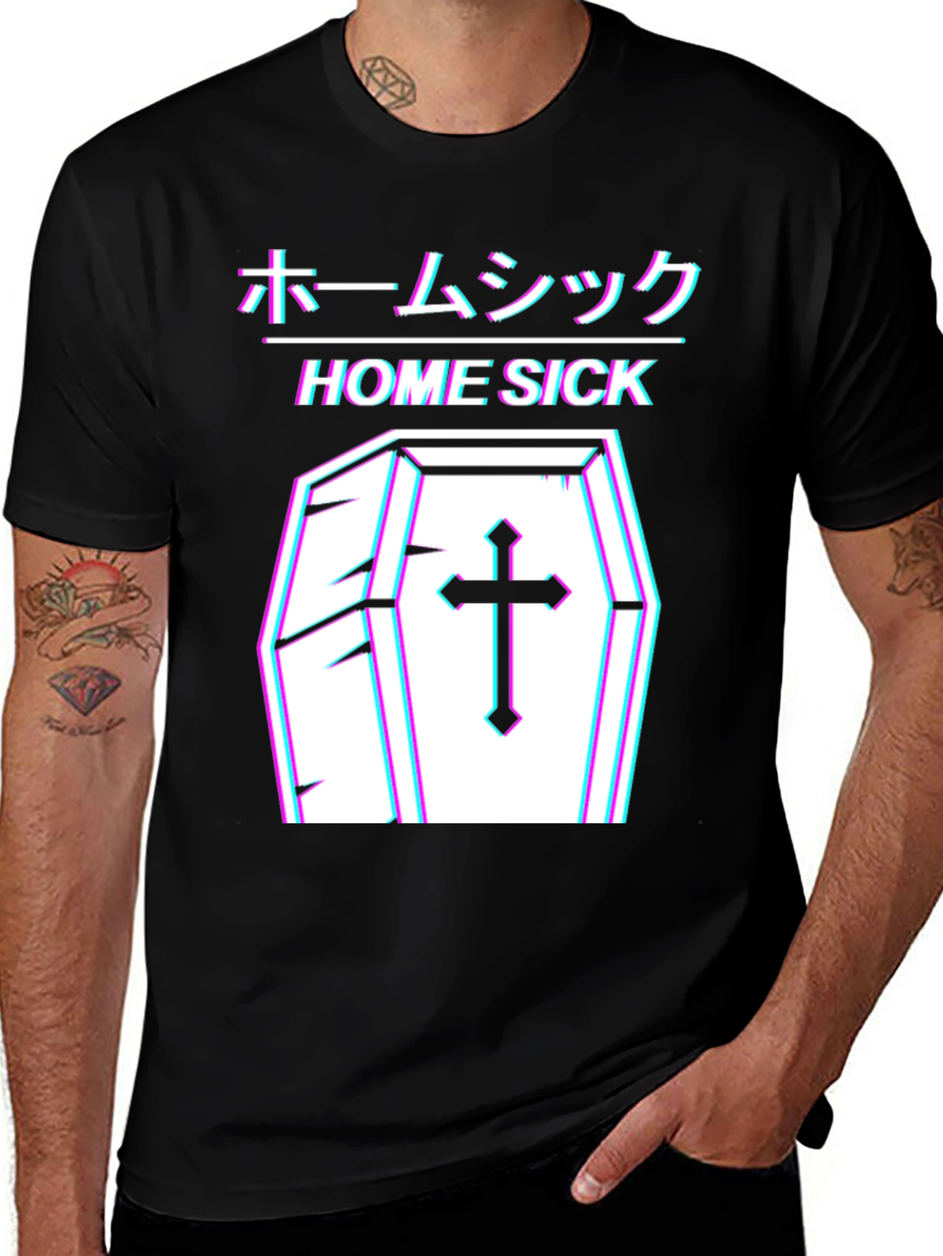 Variant 18 of Home Sick Coffin T-Shirt