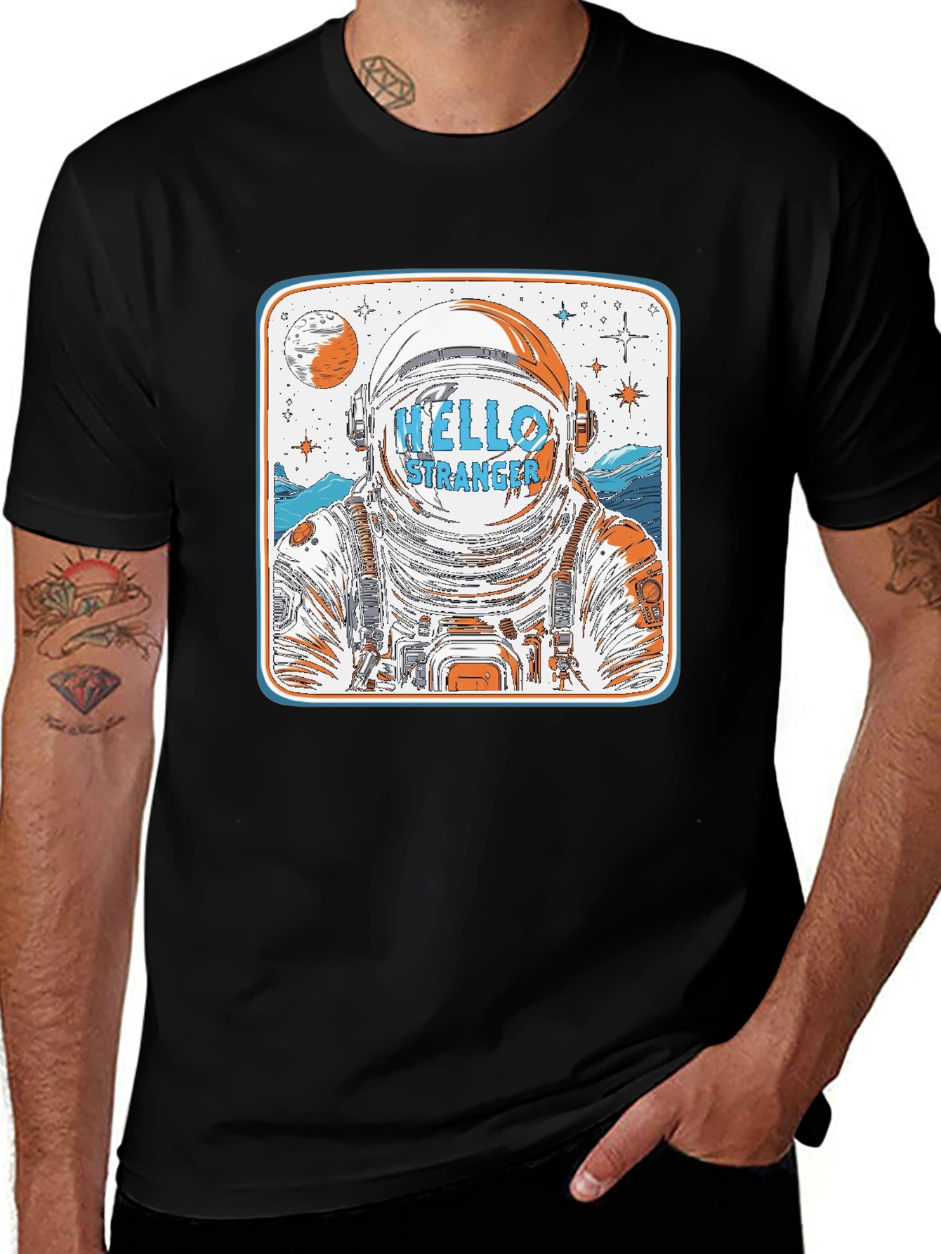 Variant 24 of Hello Stranger Astronaut Graphic T-Shirt