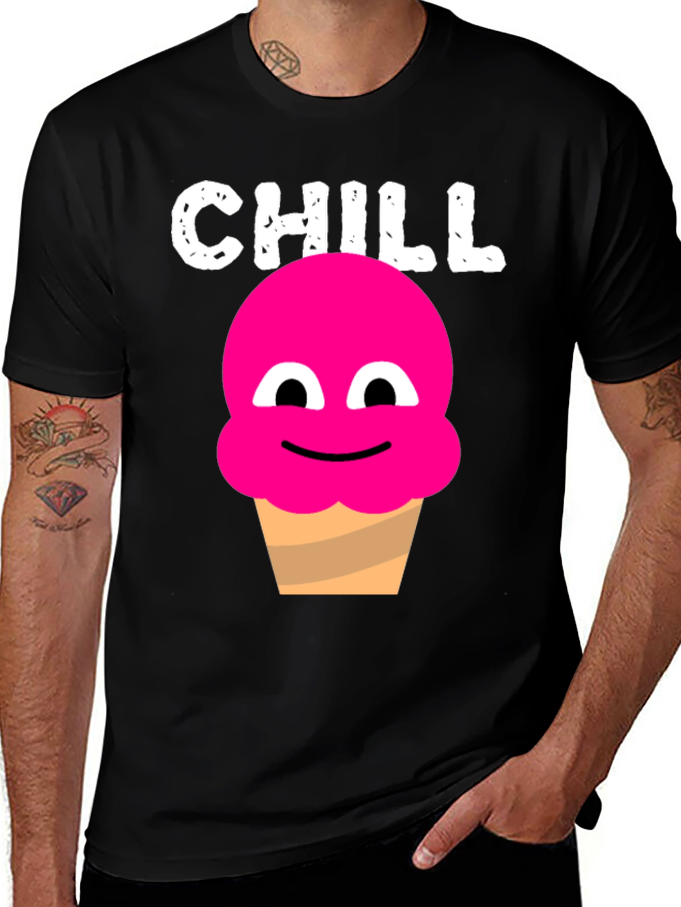 Variant 5 of Chill Ice Cream Graphic Tee - Novelty T-Shirt