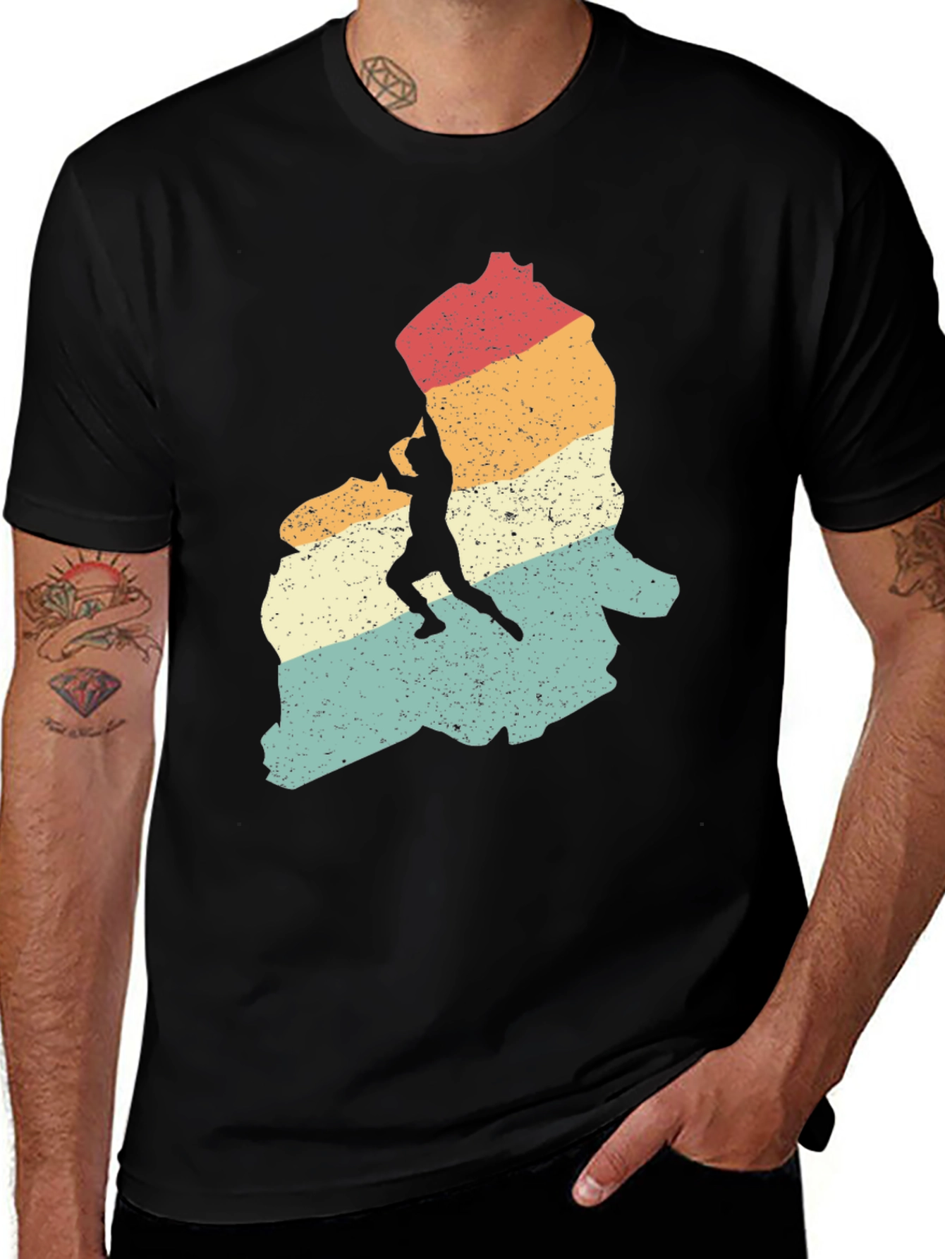 Variant 29 of Retro Climbing T-Shirt - Vintage Style Graphic Tee
