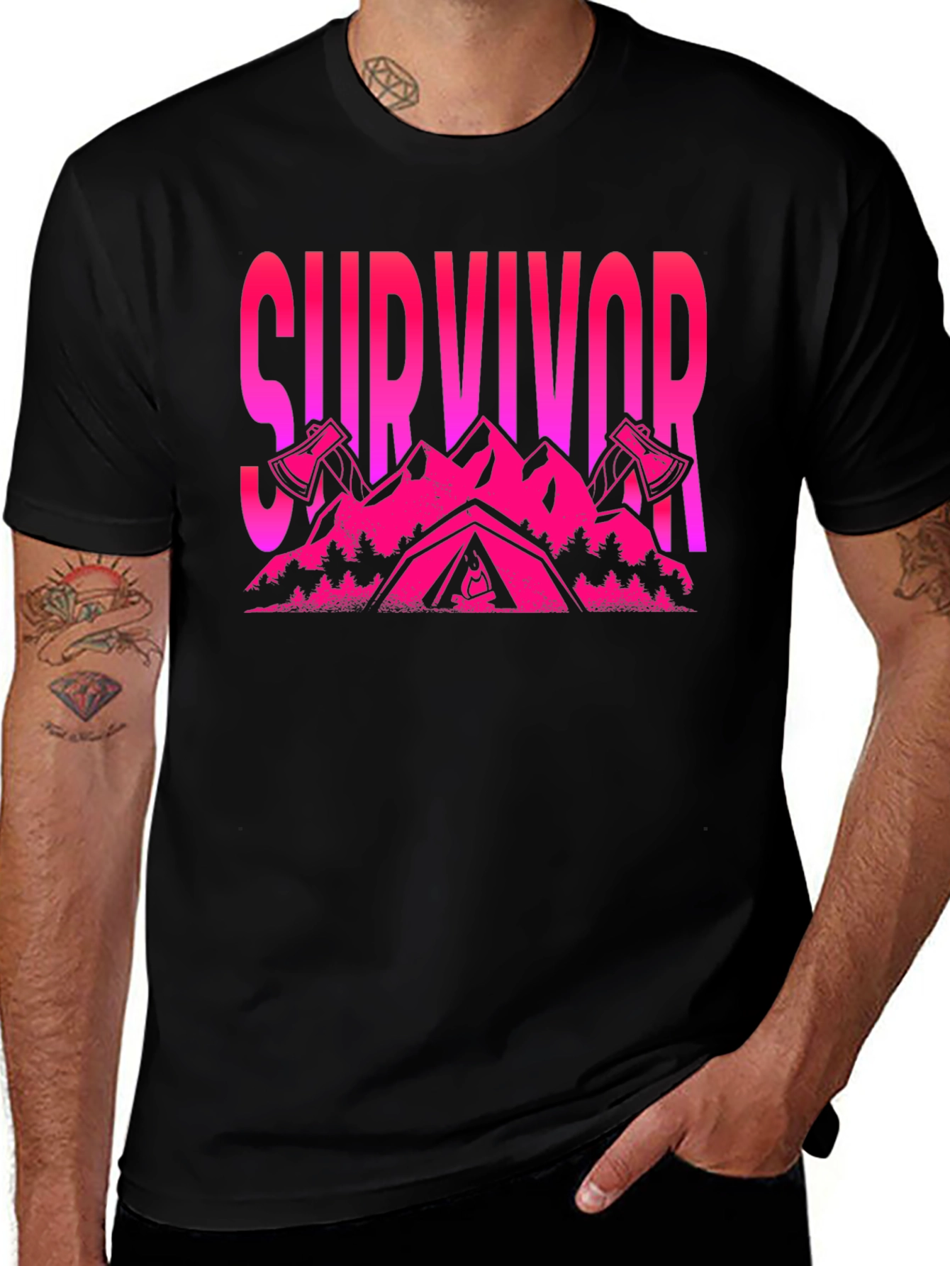 Survivor Graphic Tee - Outdoor Adventure T-Shirt