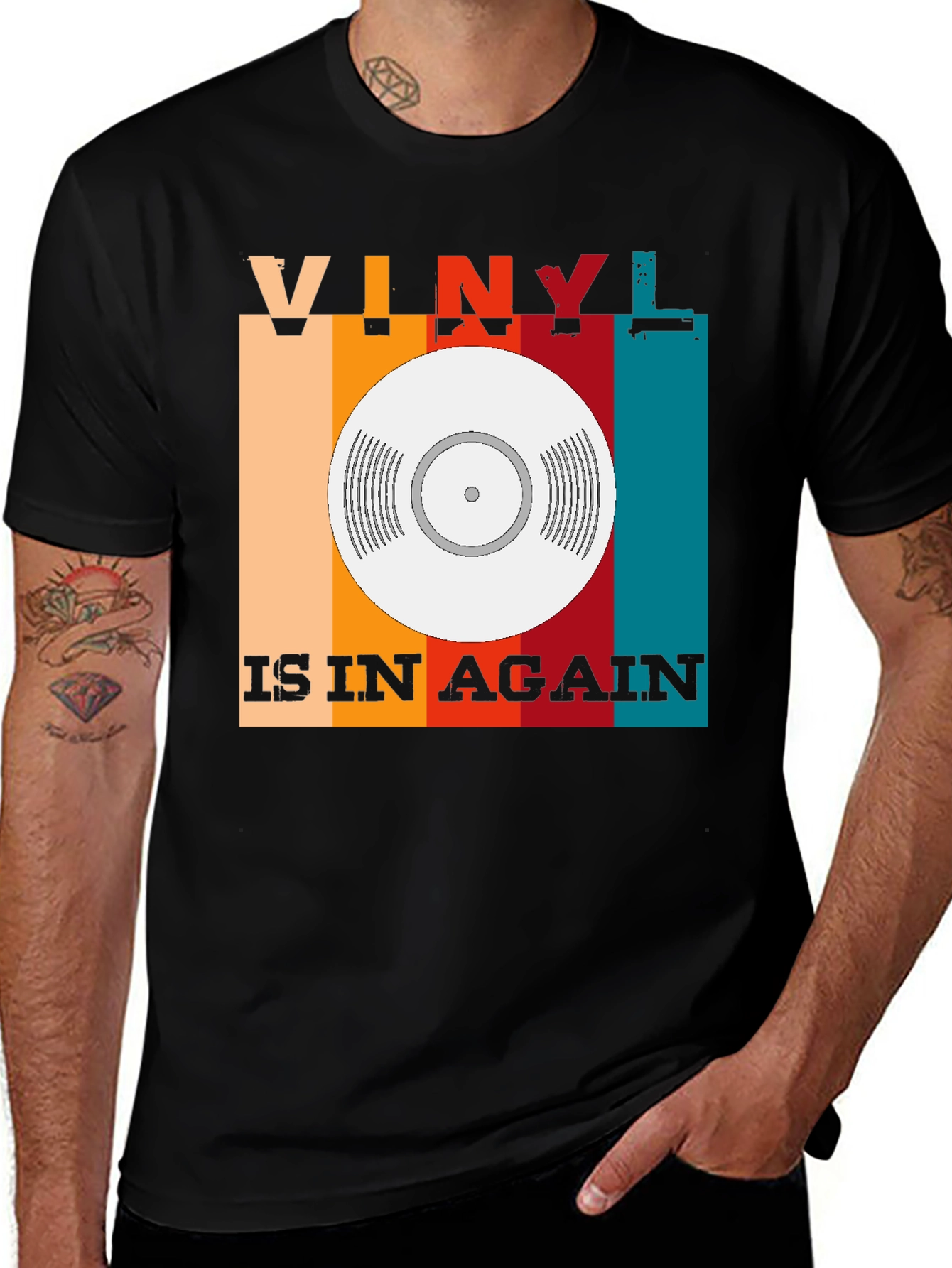 Variant 27 of Retro Vinyl Is In Again T-Shirt