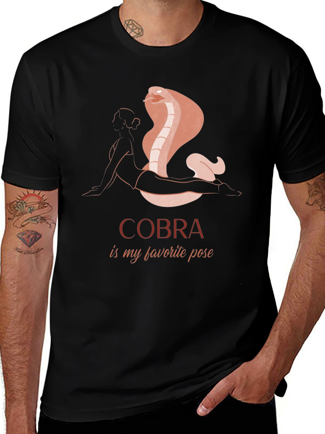Variant 30 of Cobra Pose Yoga T-Shirt - Unique Design