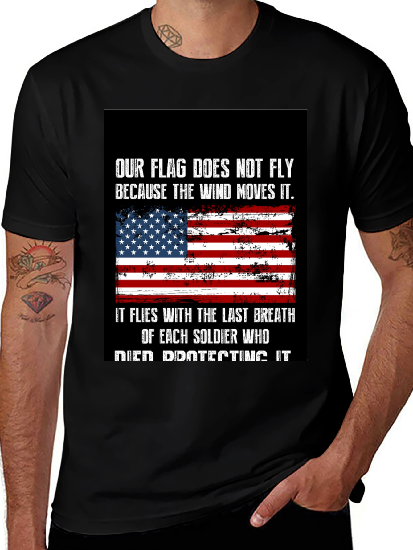 Variant 11 of Patriotic USA Flag Soldier T-Shirt