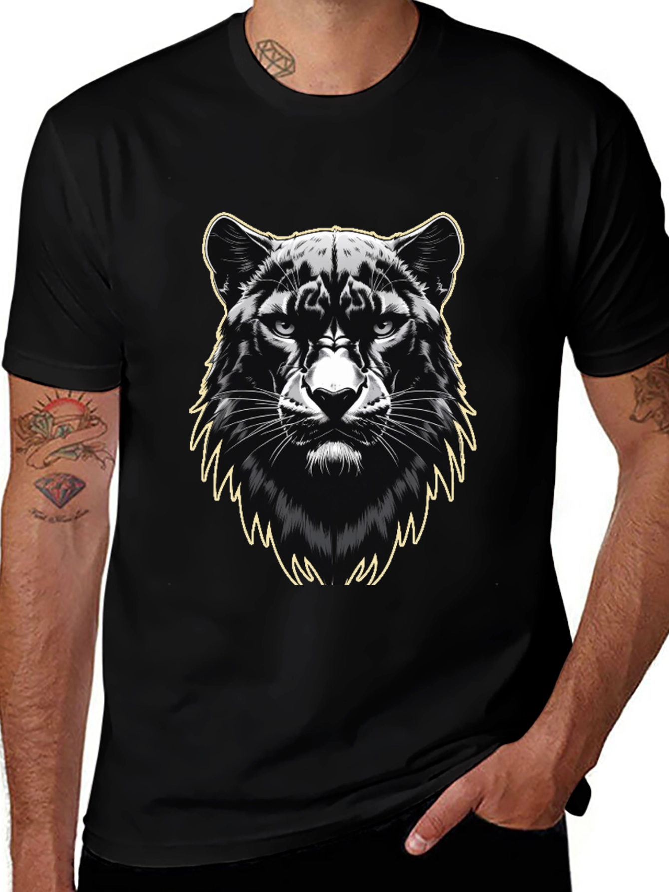 Variant 29 of Black Panther Graphic Print Men's T-Shirt