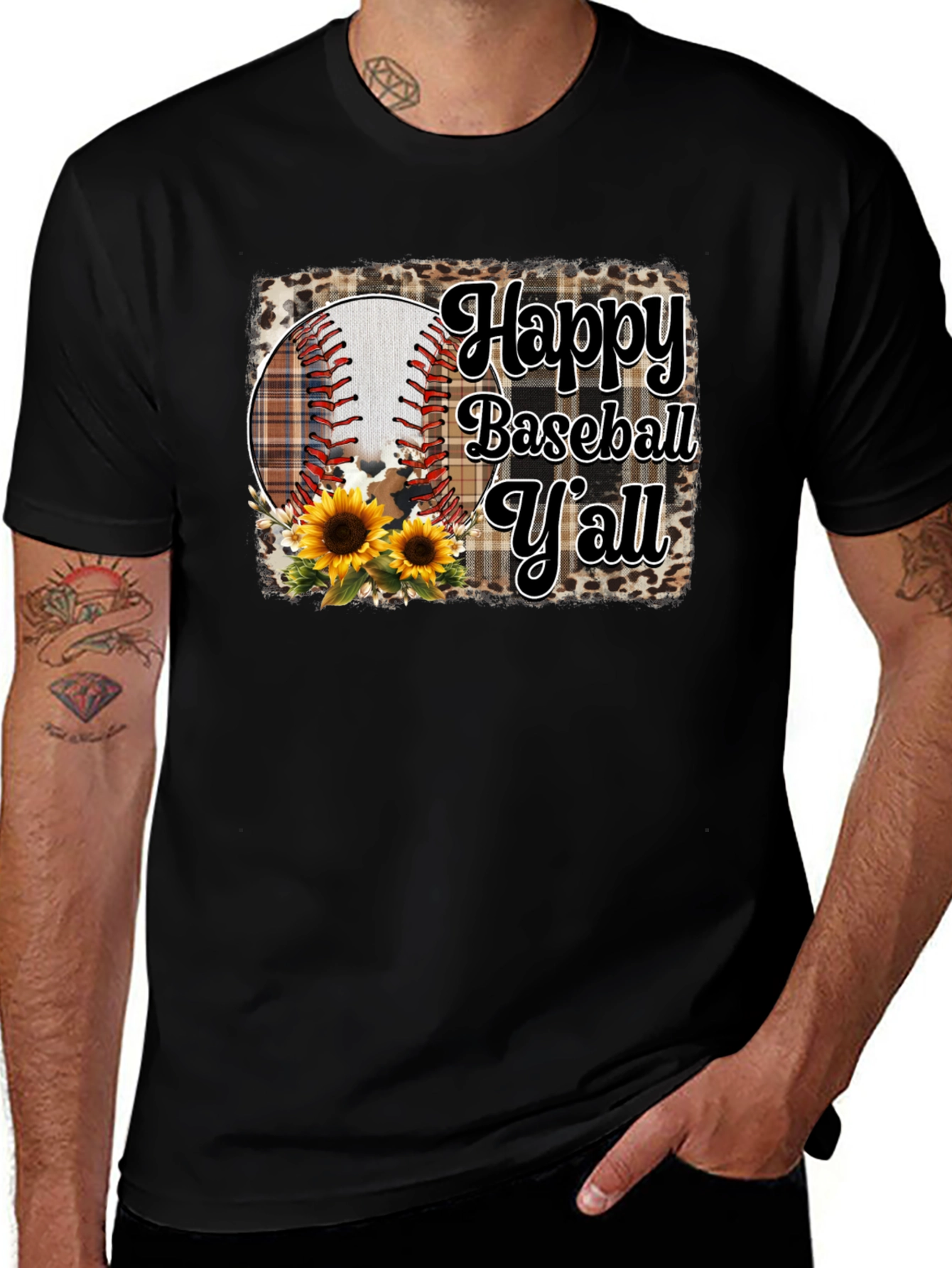 Variant 30 of Happy Baseball Y'all Graphic T-Shirt